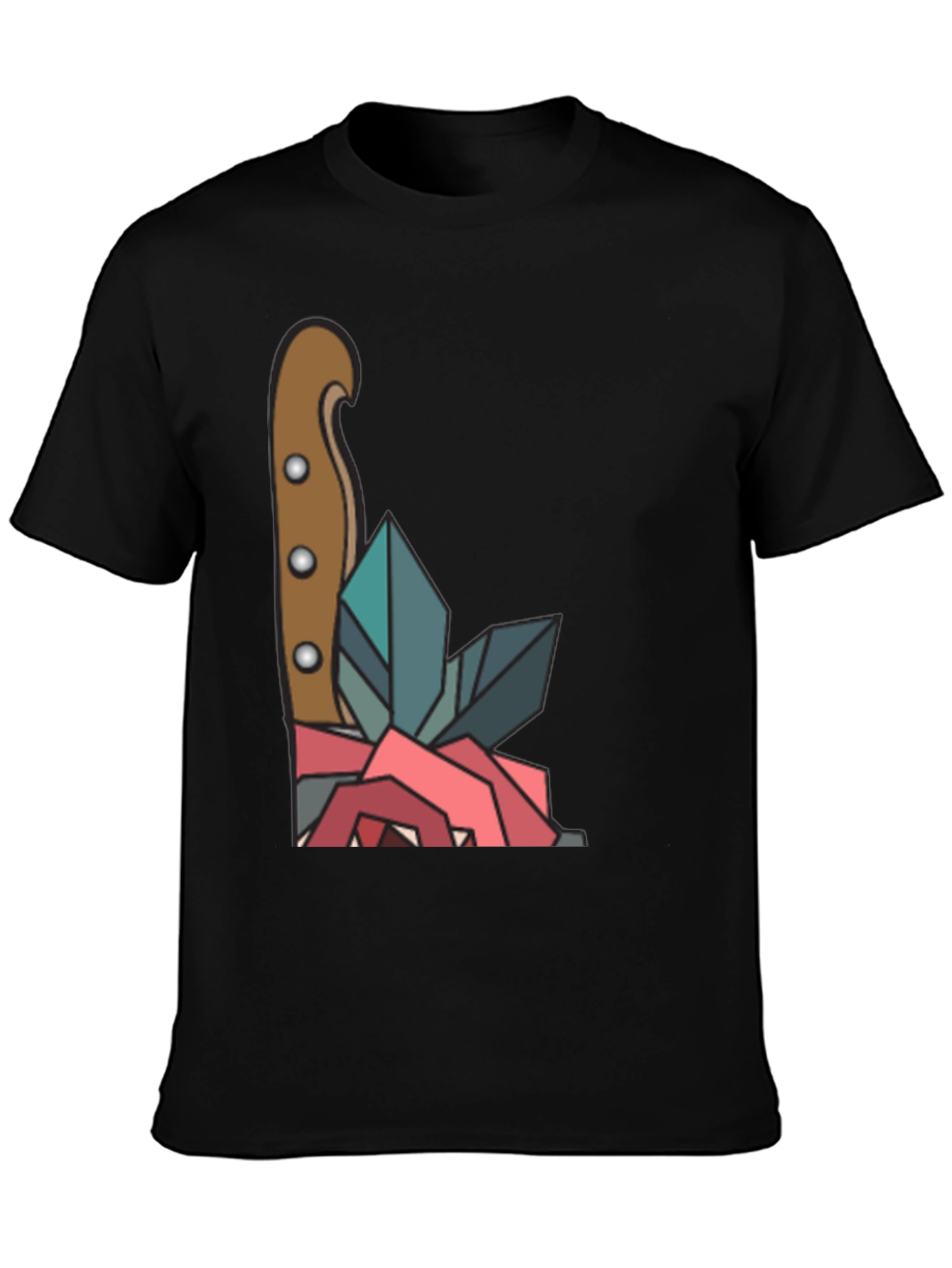 Rose & Crystal Dagger Graphic Tee - 3