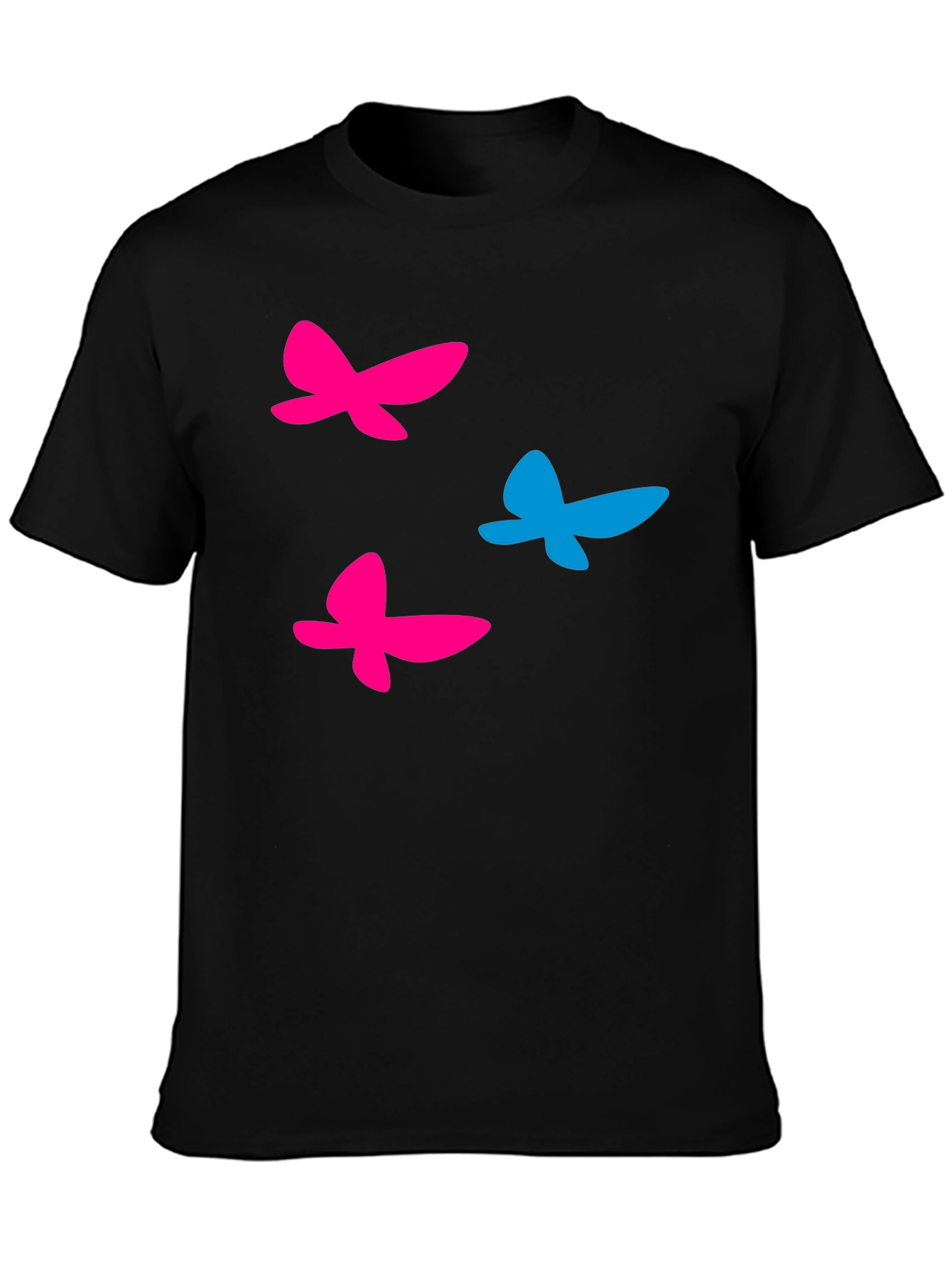 Black Butterfly Graphic T-Shirt - Fun Casual Wear view 3