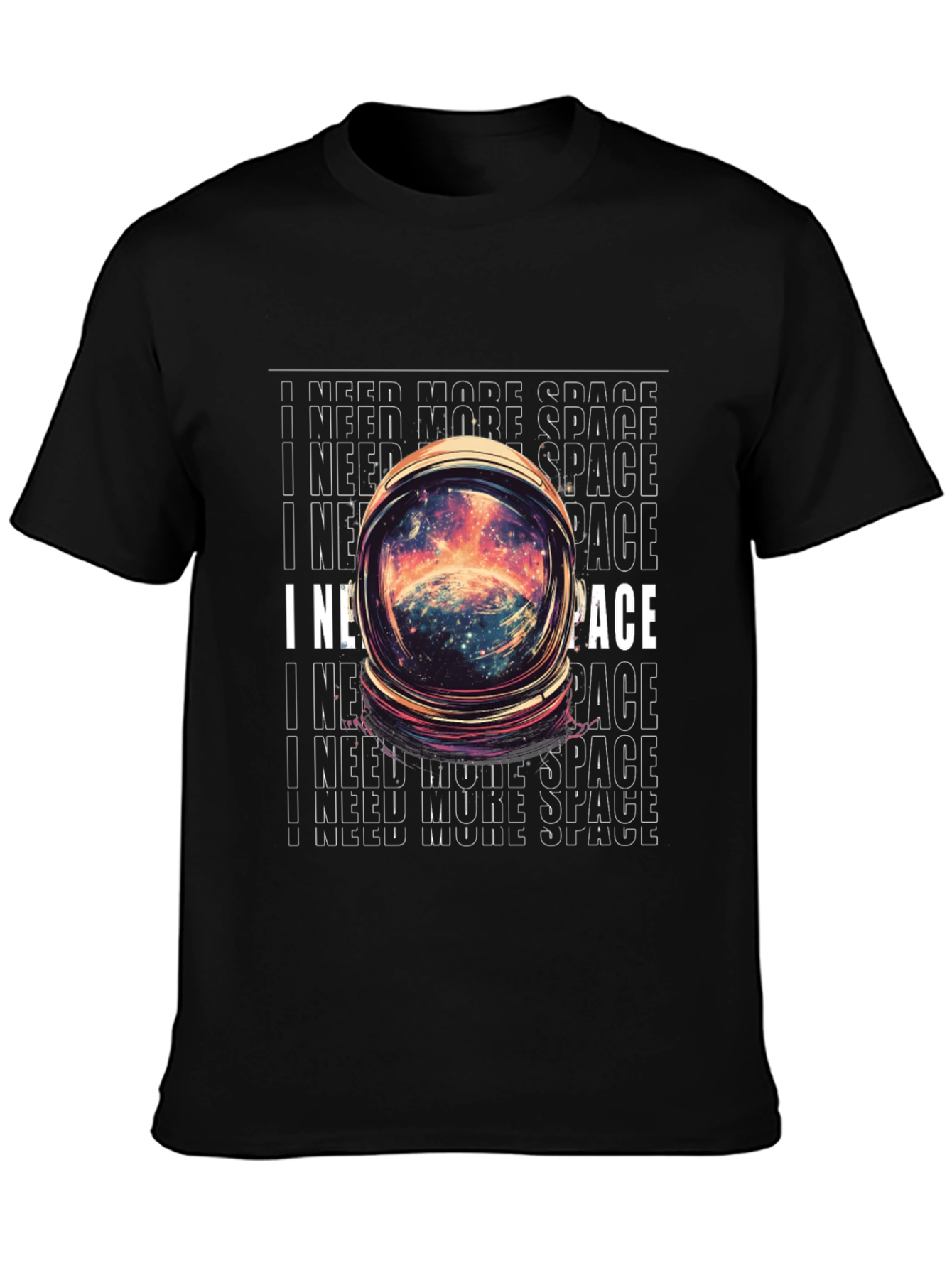 I Need More Space Graphic T-Shirt - Astronaut Helmet Design - 3
