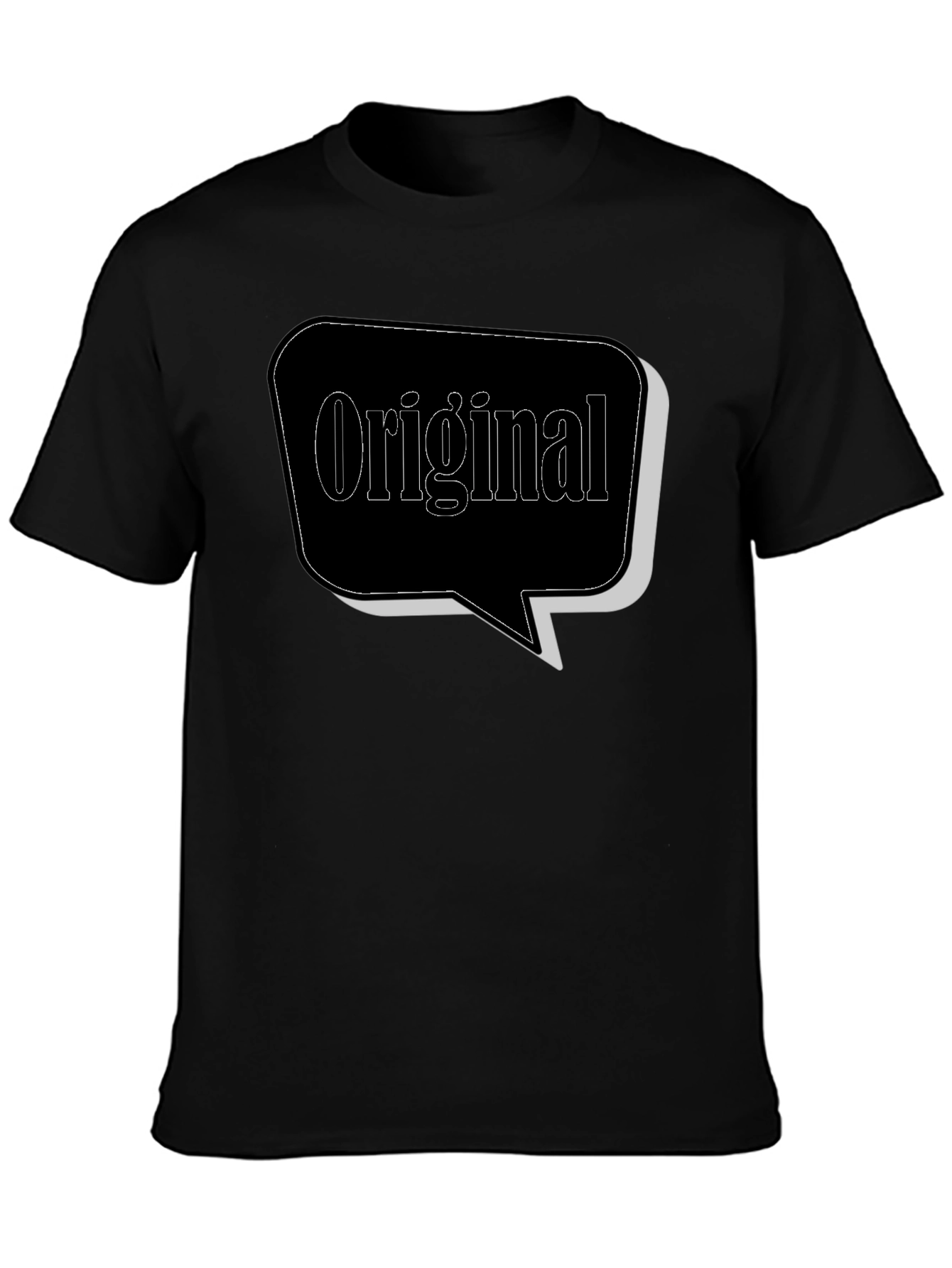 Black Original Graphic Tee - Black Cotton Blend view 3