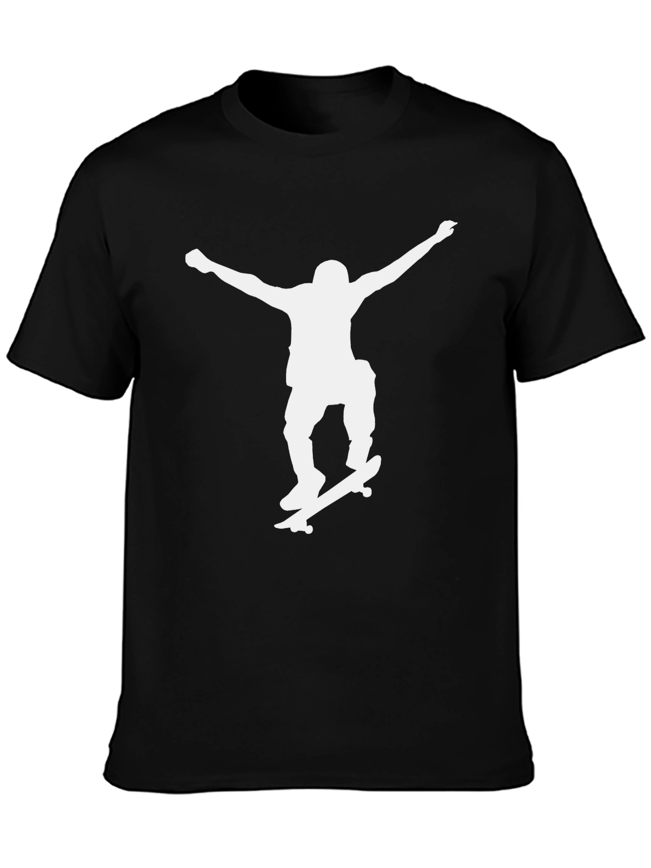 Black Skater Silhouette Graphic Tee - Black view 3
