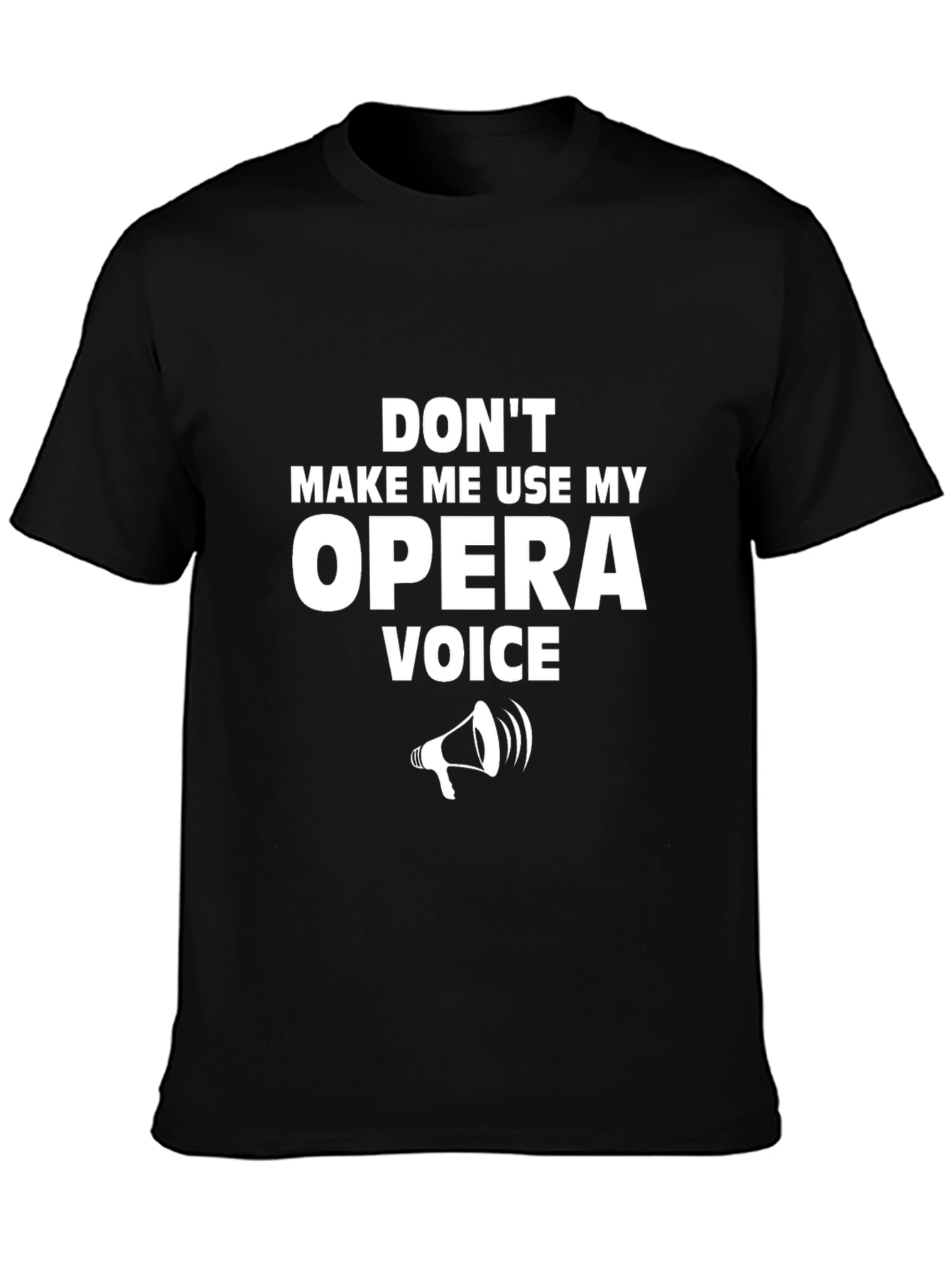 Black Opera Voice Black T-Shirt: Funny Vocalist Gift view 3