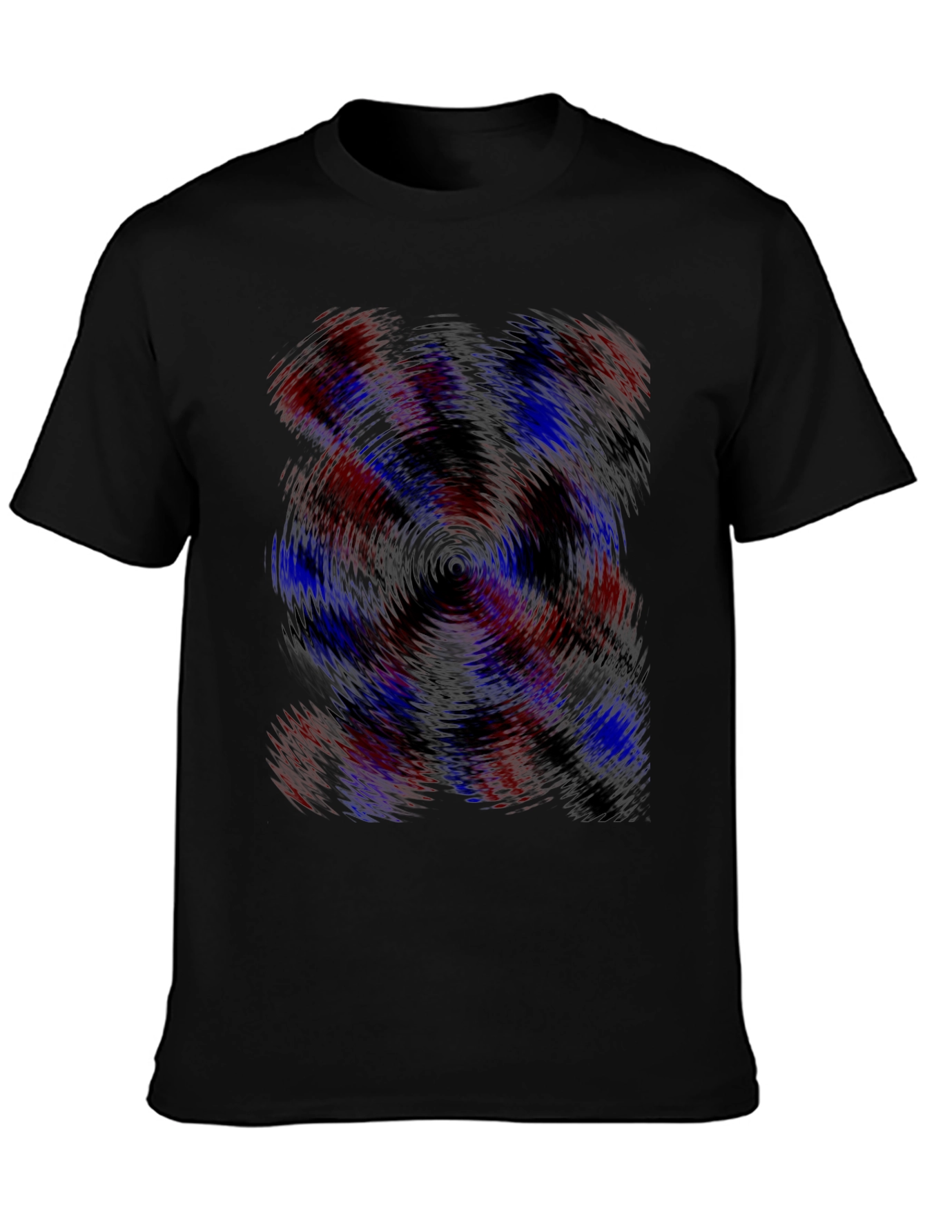 Black Abstract Swirl Graphic Tee - Black view 3