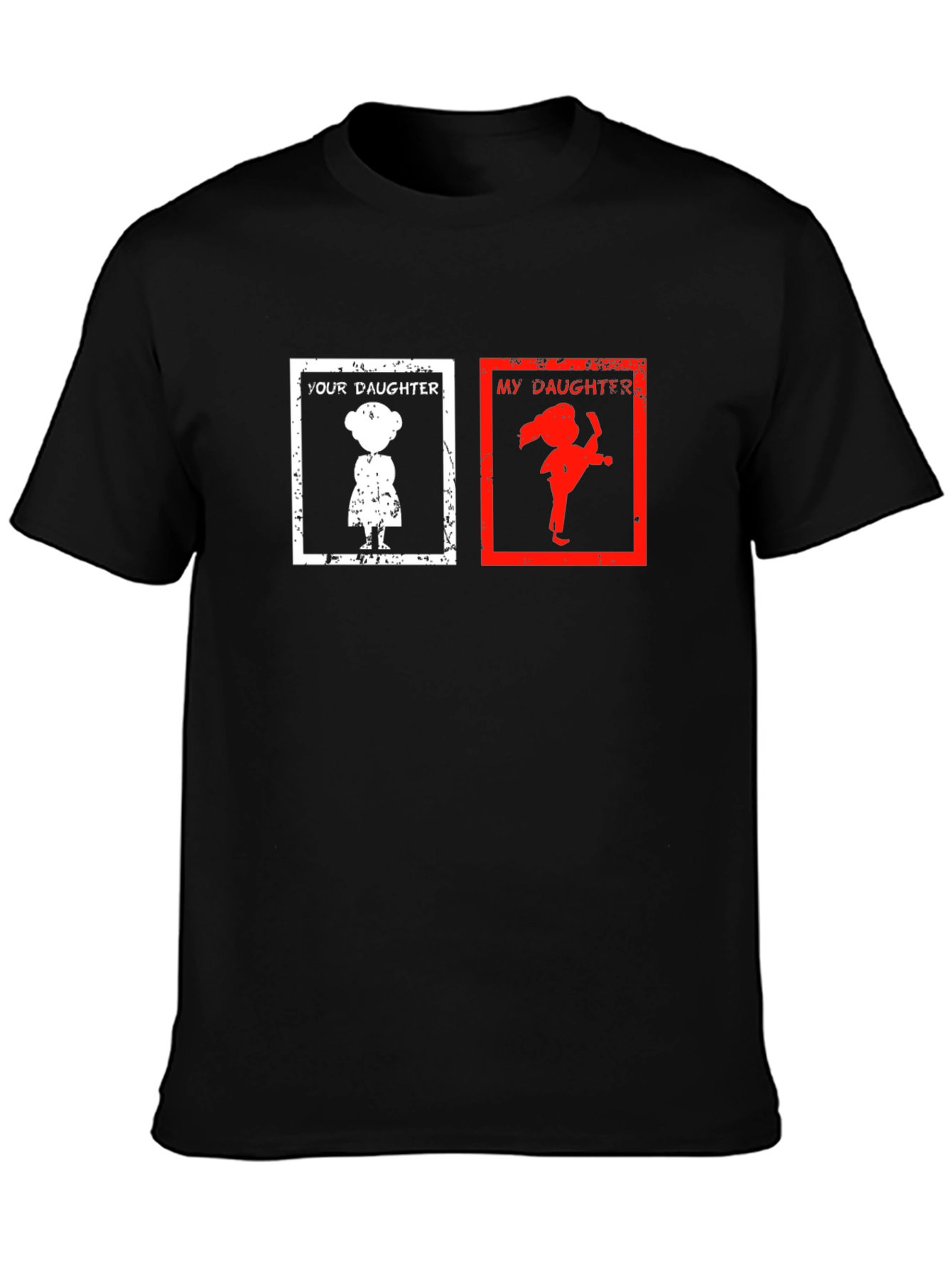 Black Your Daughter vs. My Daughter Graphic T-Shirt view 3