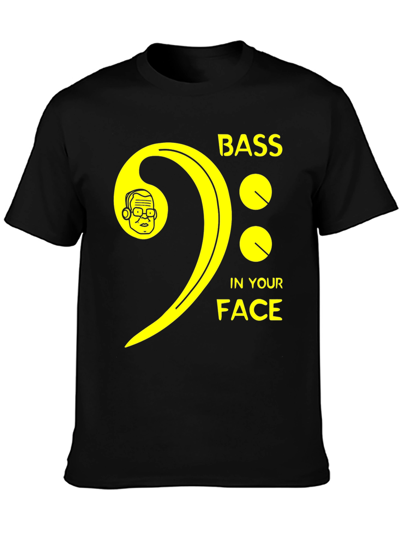Black Bass In Your Face Graphic T-Shirt view 3