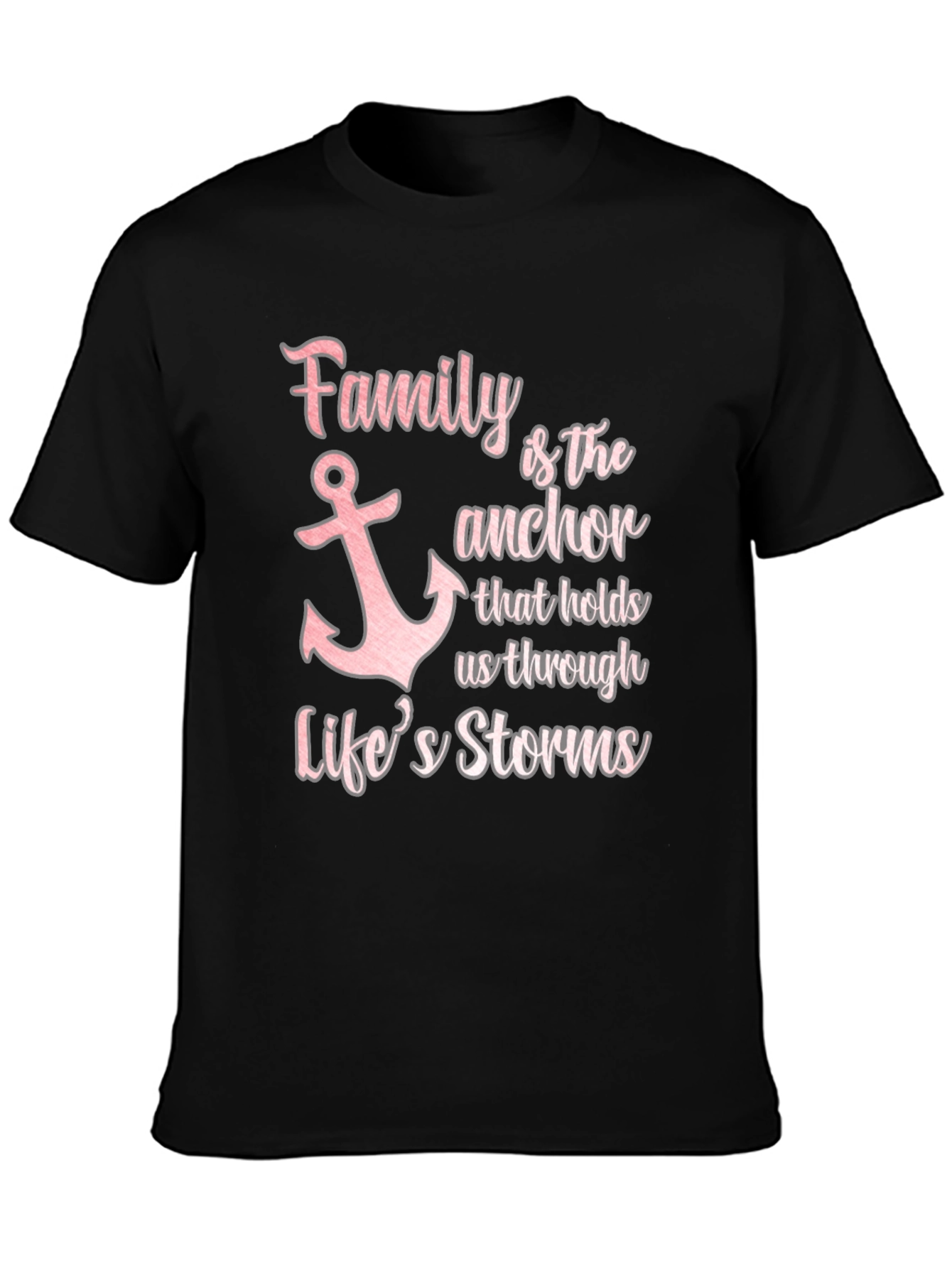 Black Family Anchor T-Shirt - Comfort & Style view 3