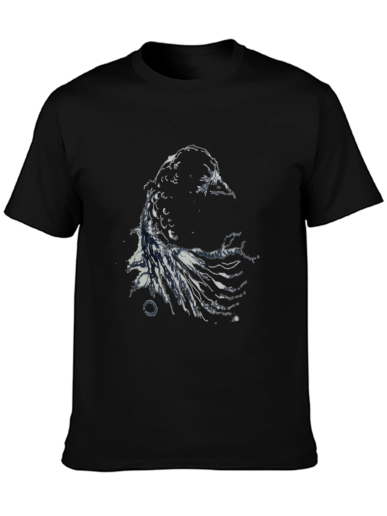 Black Raven Graphic Black T-Shirt view 3