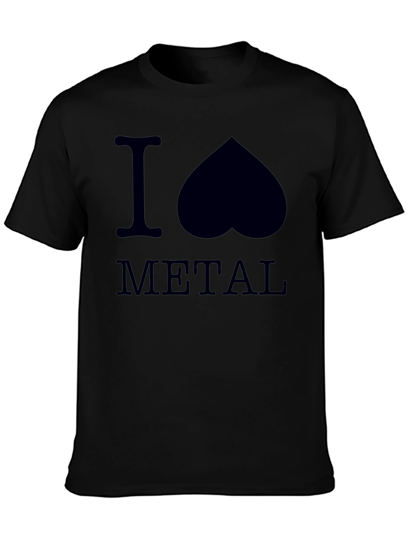 Black I Heart Metal Graphic Tee - Black view 3