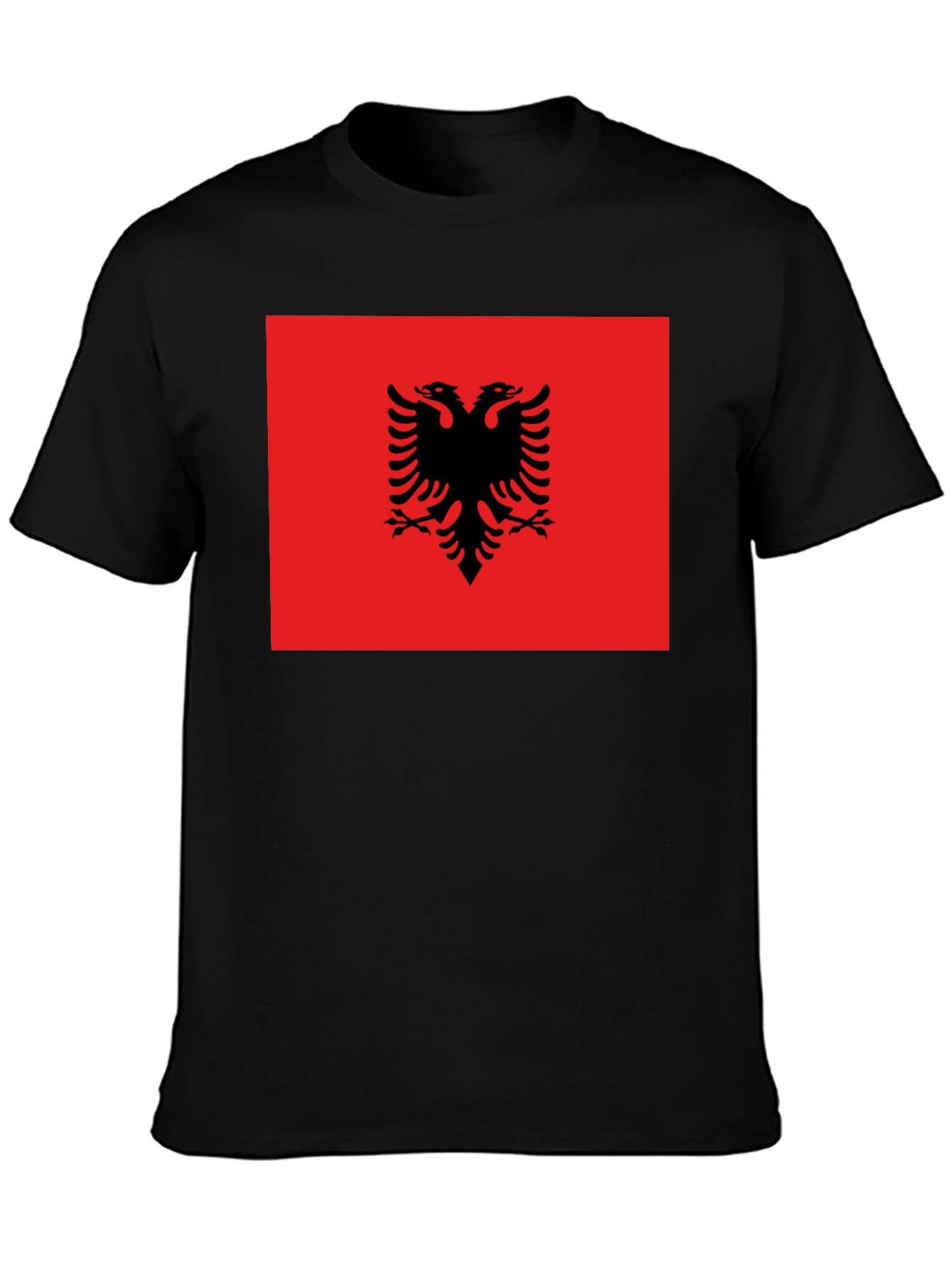 Albania Flag T-Shirt - Double Headed Eagle Design - 3