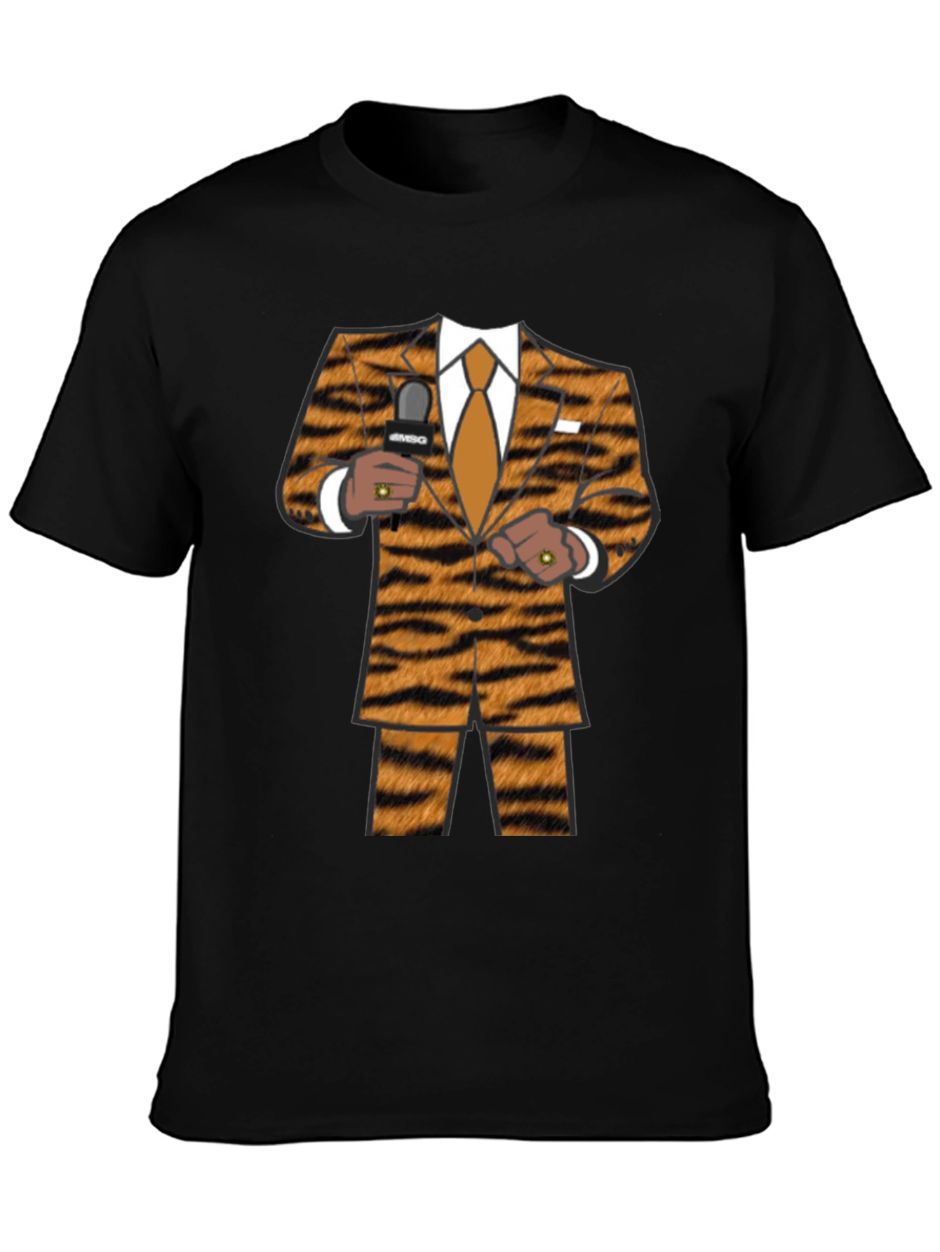 Black Tiger Suit T-Shirt - Funny Novelty Costume Tee view 3