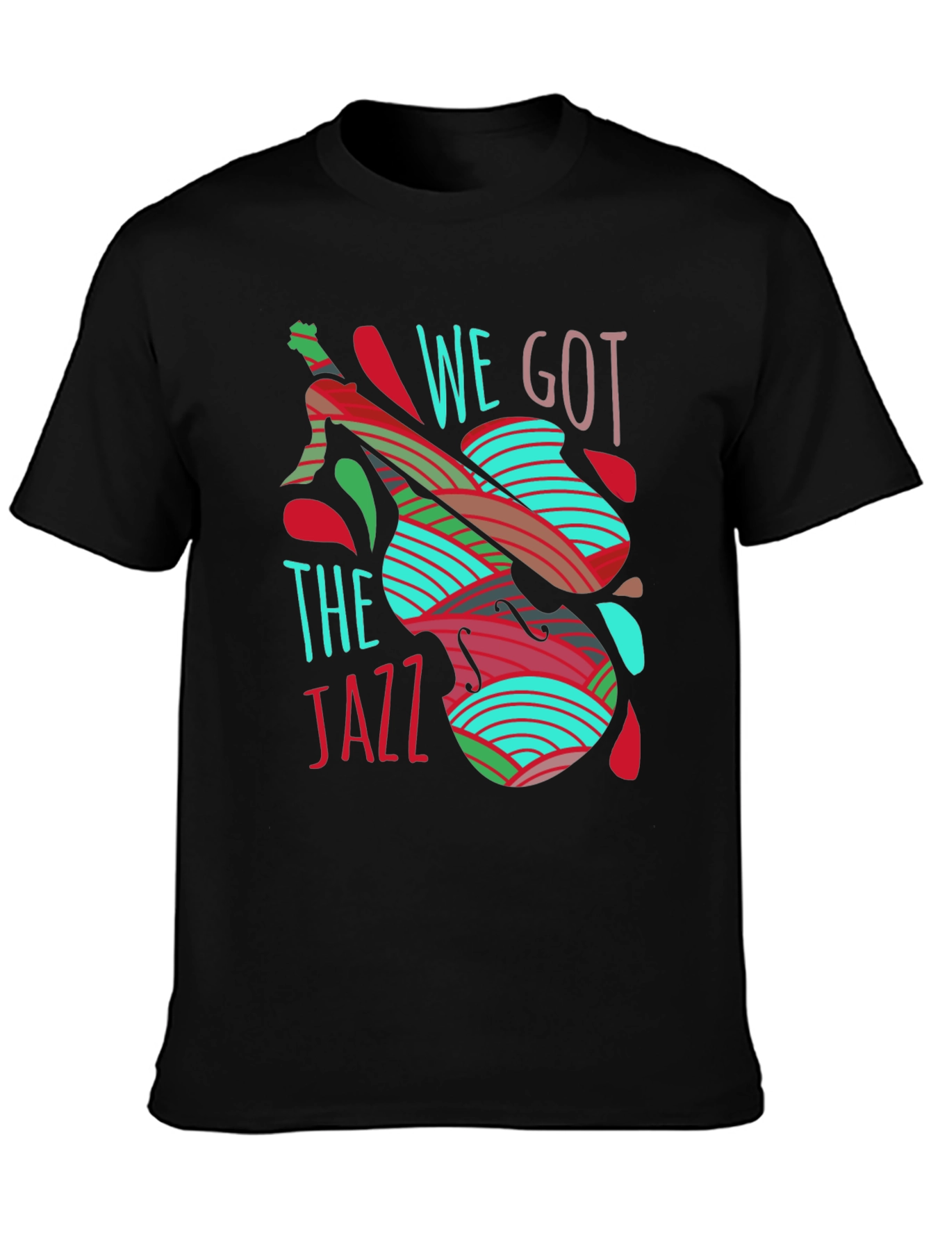 Black We Got The Jazz T-Shirt - Unique Music Tee view 3