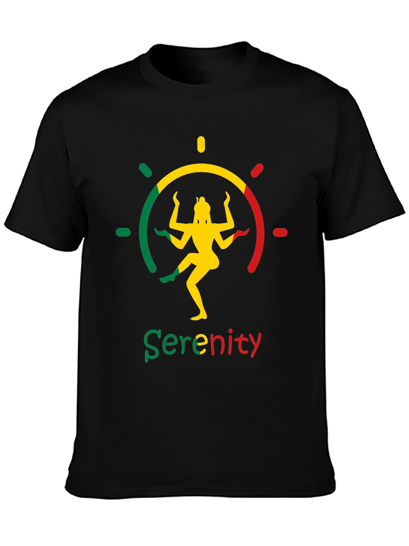 Black Serenity Dance Graphic T-Shirt view 3