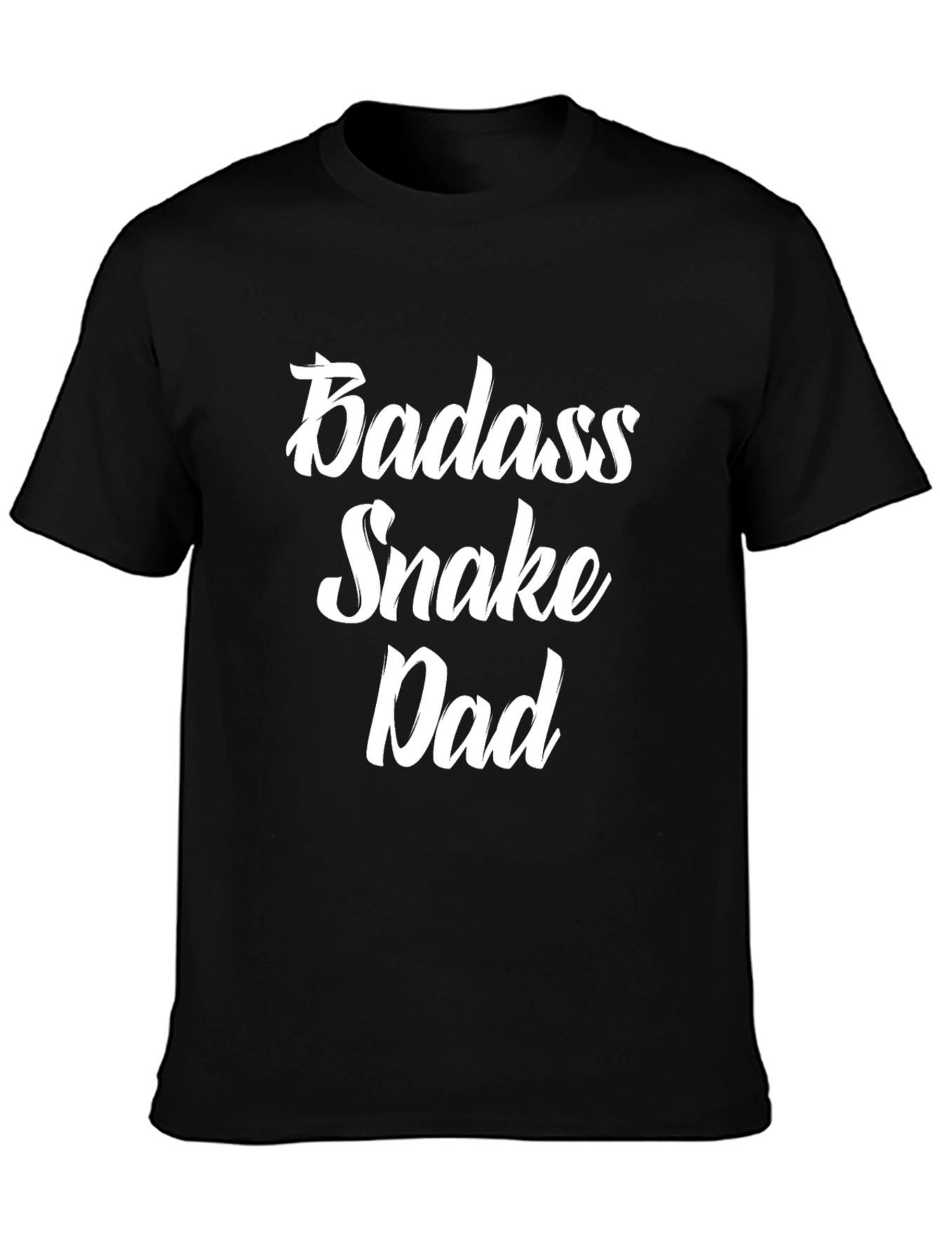 Black Badass Snake Dad T-Shirt view 3