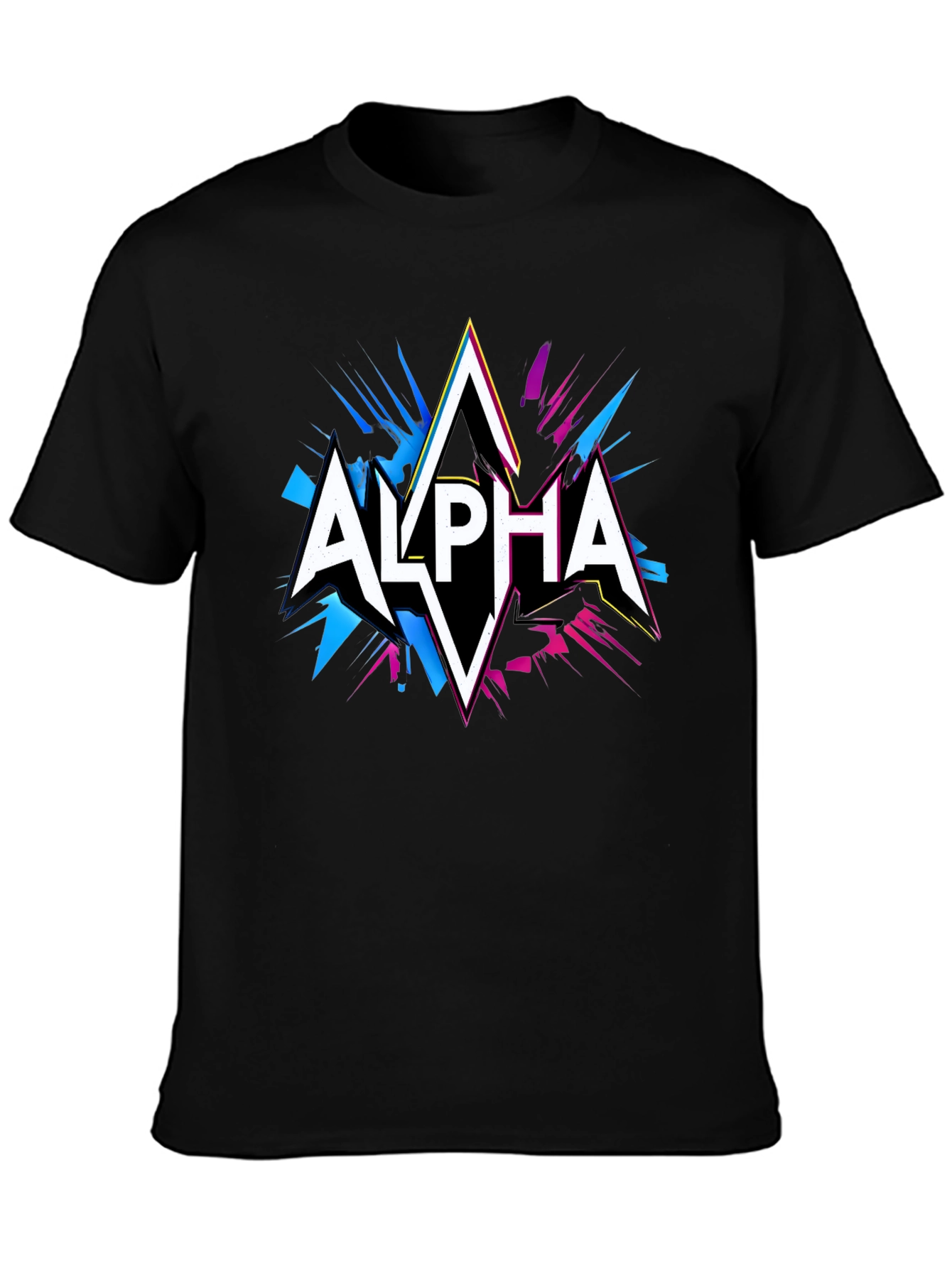 Black Alpha Graphic Tee - Black view 3