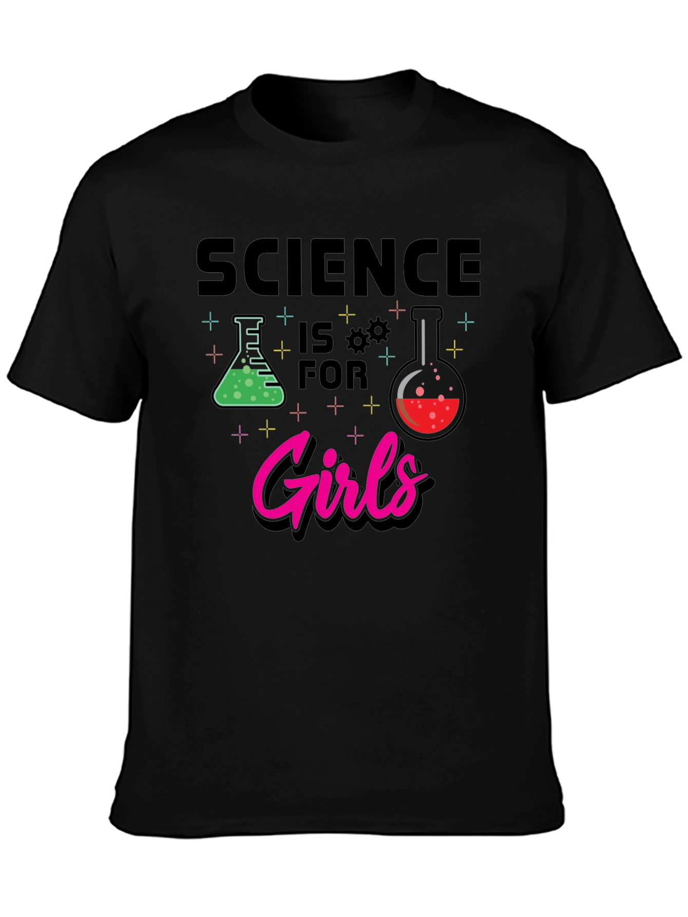 Black Science is for Girls T-Shirt view 3