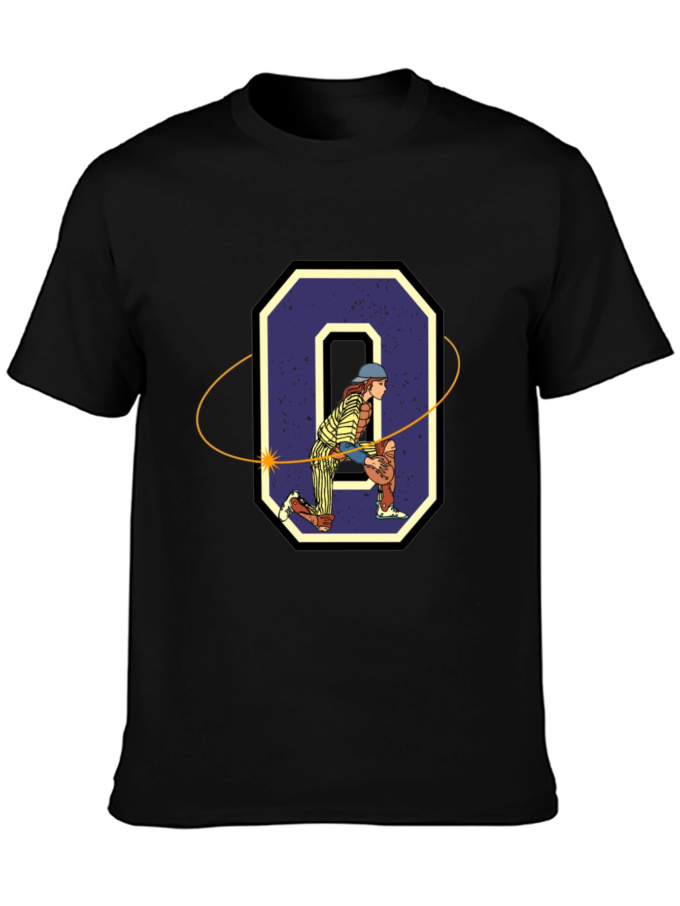 Baseball Catcher "O" Graphic T-Shirt - 3