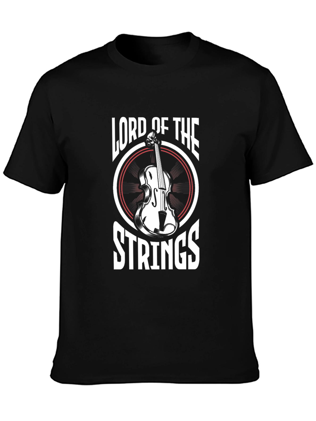 Black Lord of the Strings Graphic T-Shirt - Musician Tee view 3
