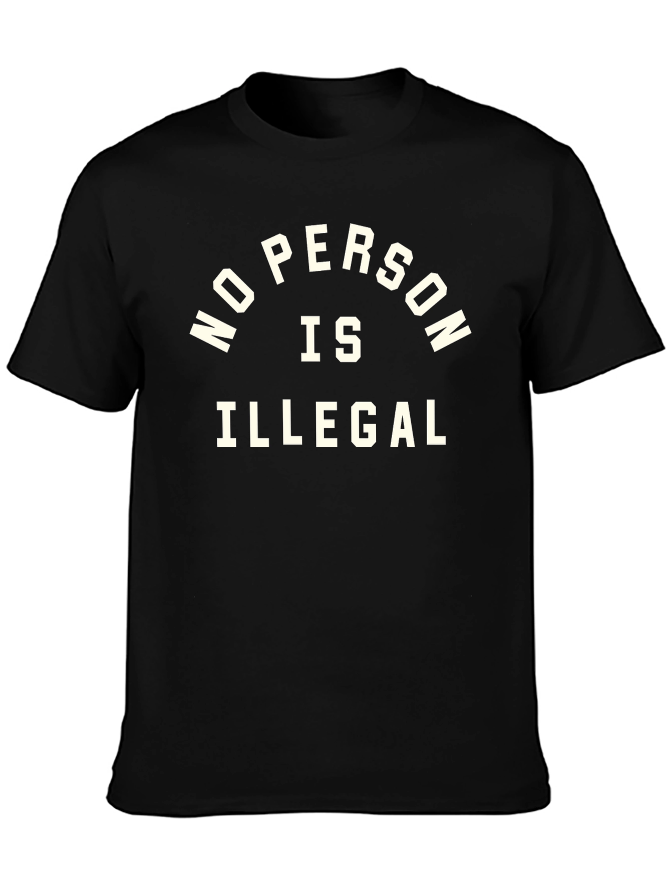 Black No Person Is Illegal Graphic Tee view 3