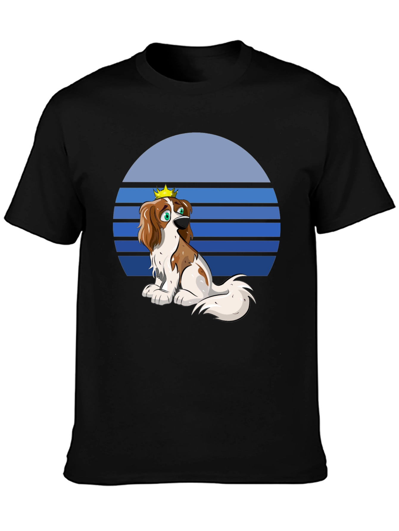 Black Dog King Graphic Tee - Fun Novelty Design view 3