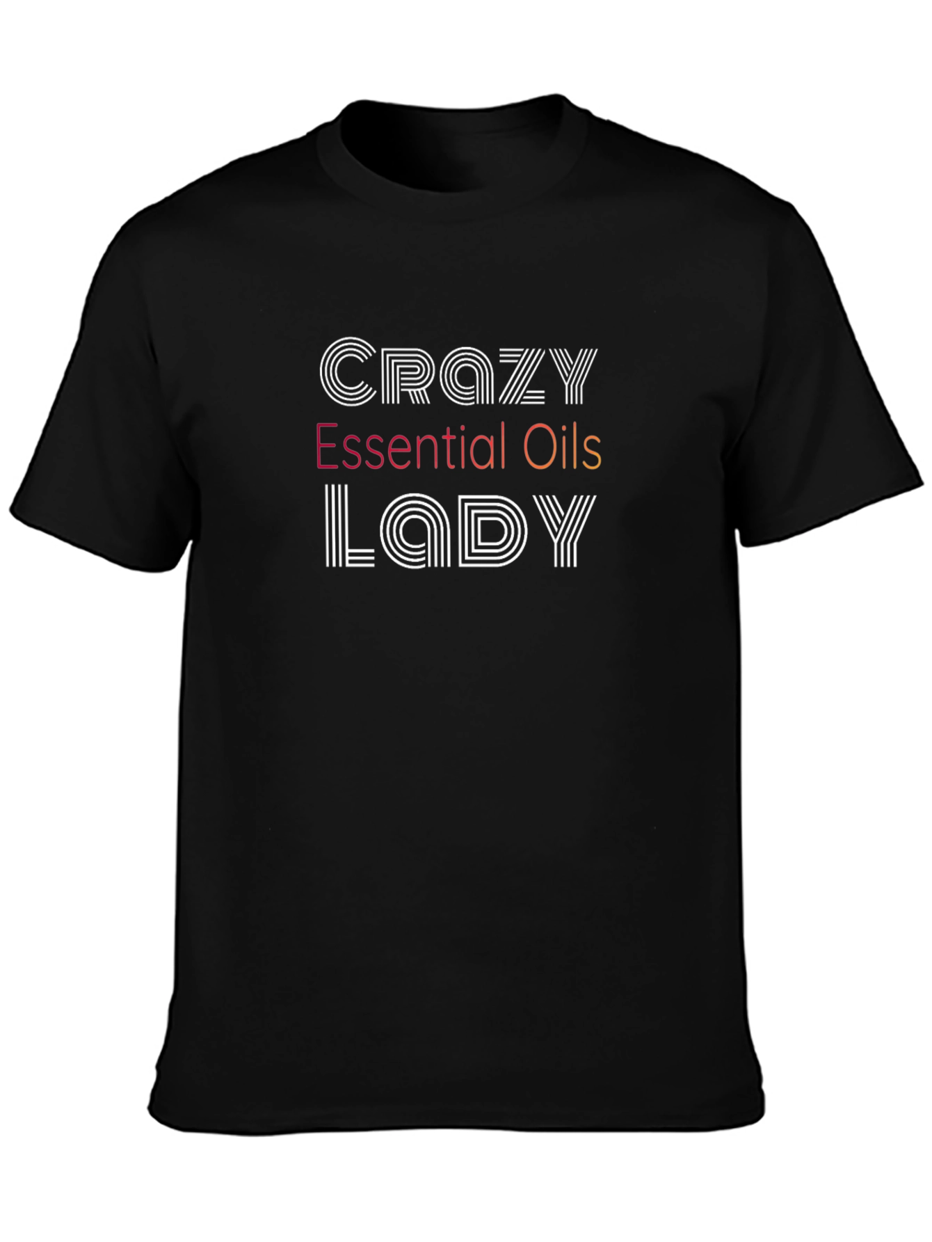Black Crazy Essential Oils Lady Graphic Tee view 3
