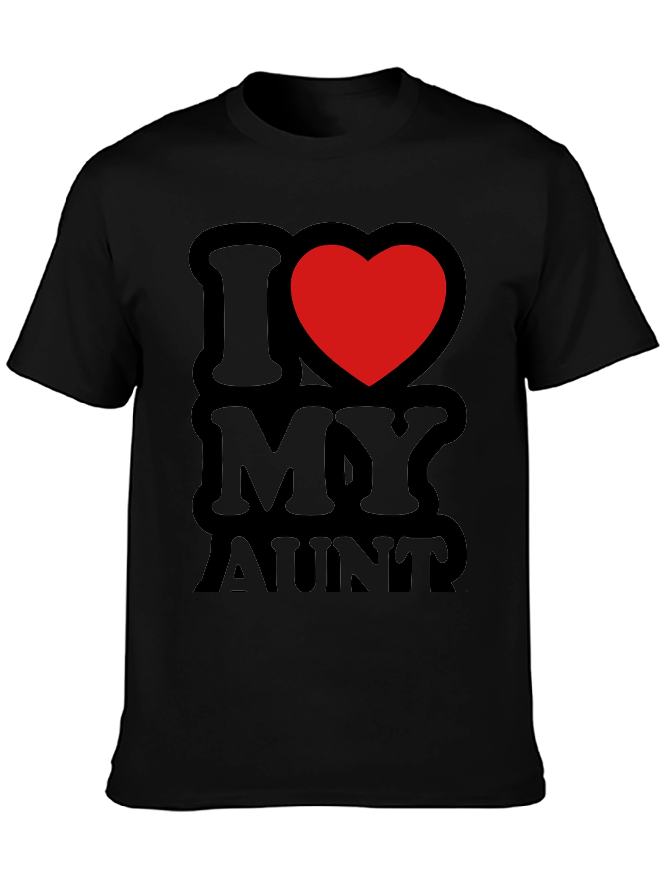 Black I Heart My Aunt T-Shirt - Black view 3
