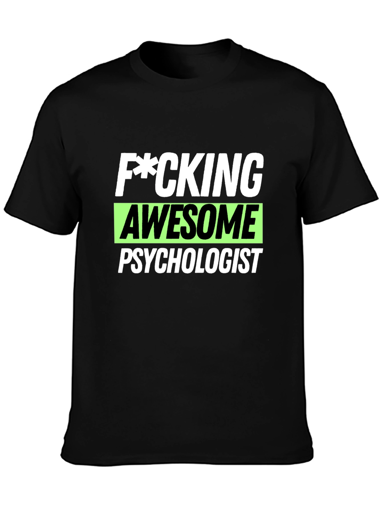 Black Awesome Psychologist T-Shirt - Novelty Gift view 3