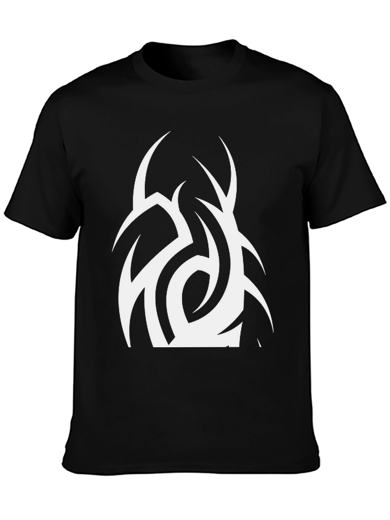 Black Abstract Graphic Black T-Shirt view 3