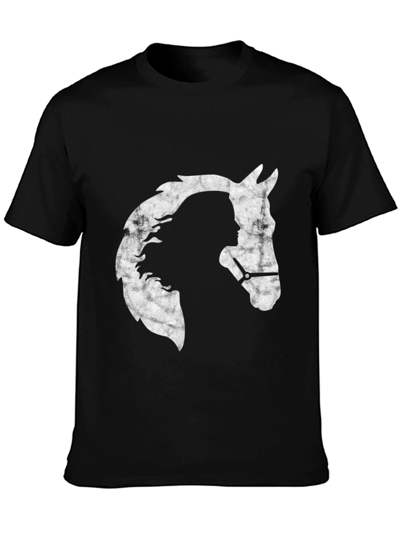 Black Horse & Rider Graphic Tee - Equestrian Style Shirt view 3