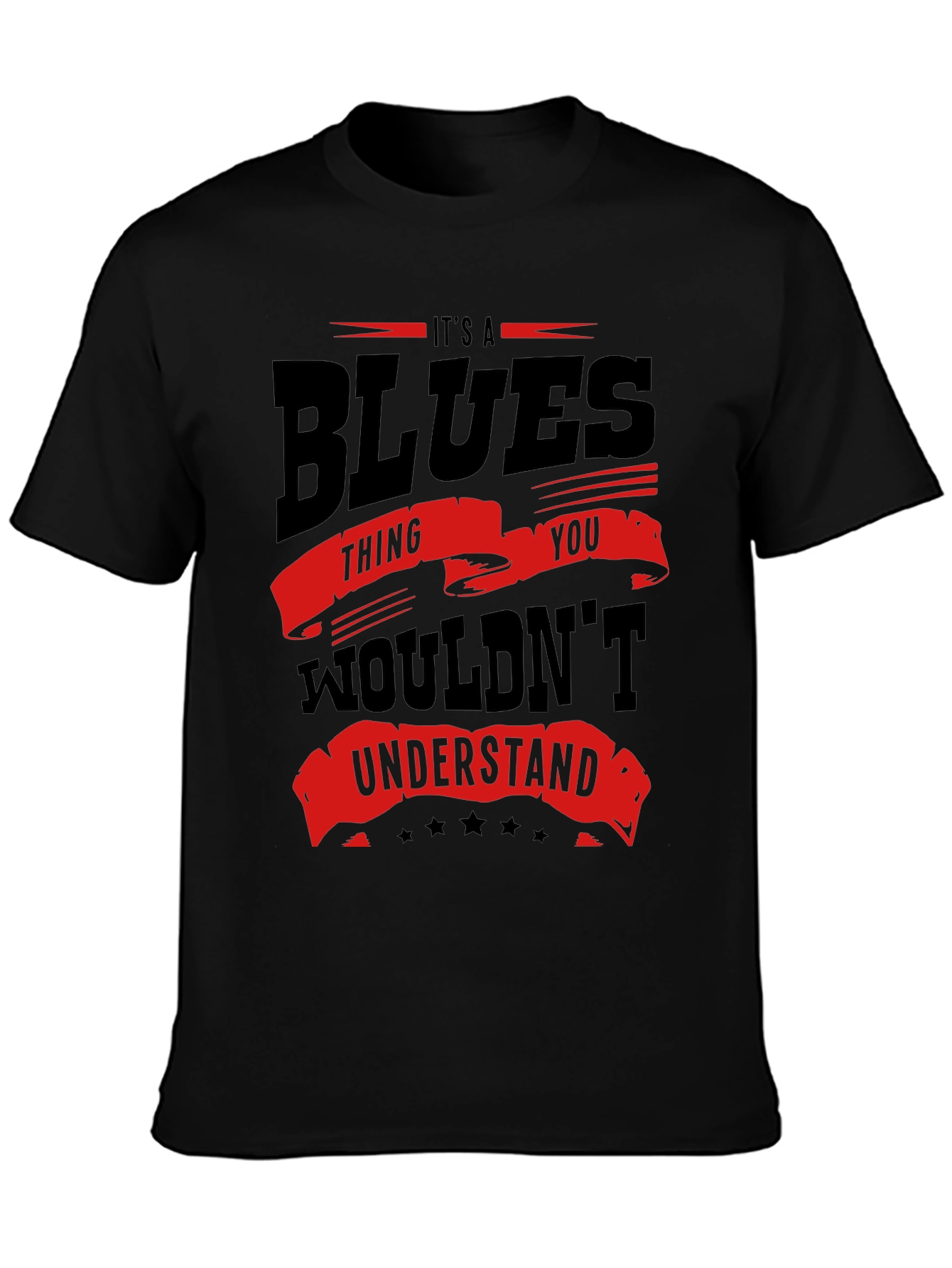 Black Blues Thing T-Shirt - Music Lover Tee view 3