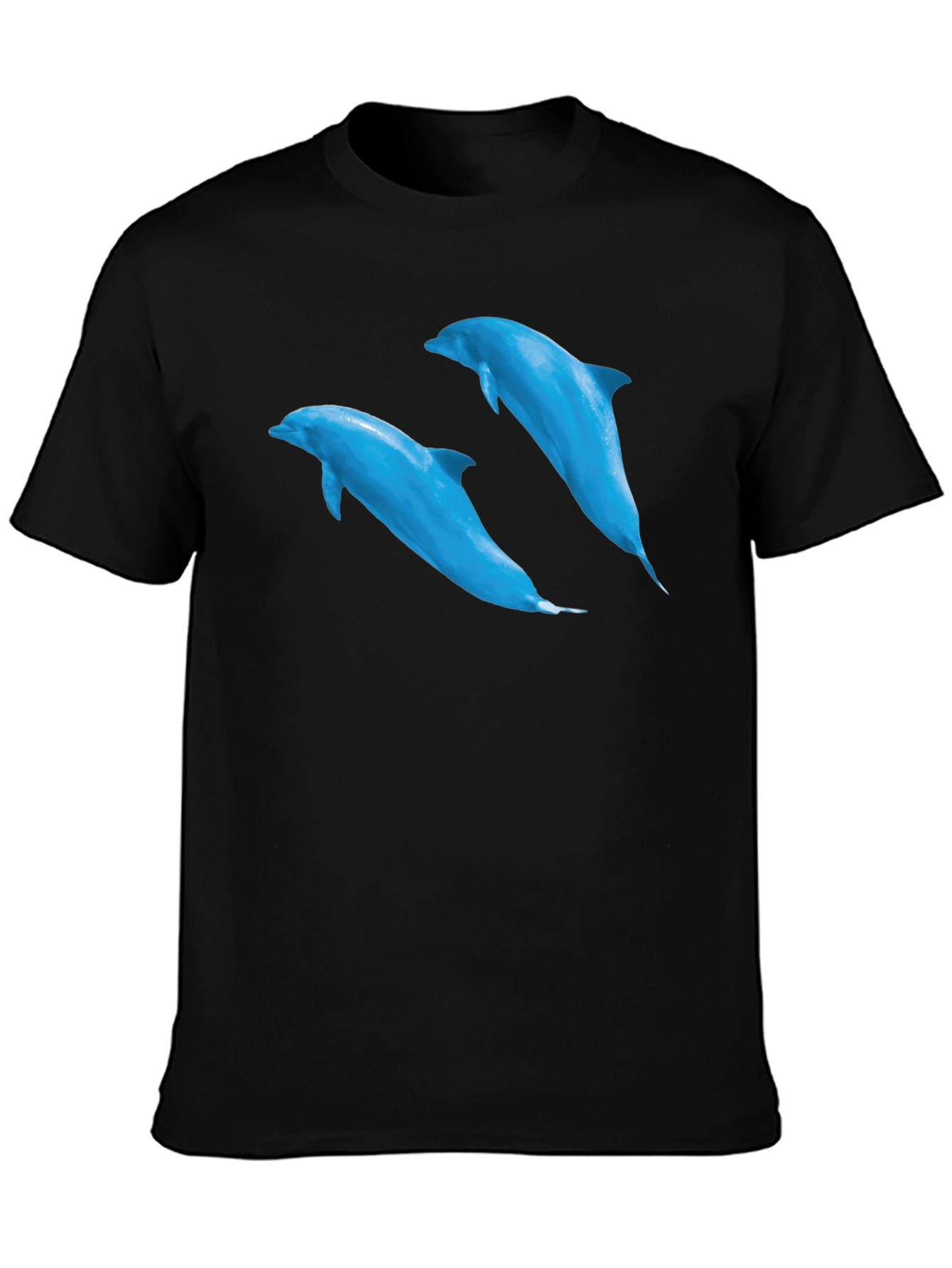 Black Dolphin Graphic Tee - Black Short Sleeve T-Shirt view 3