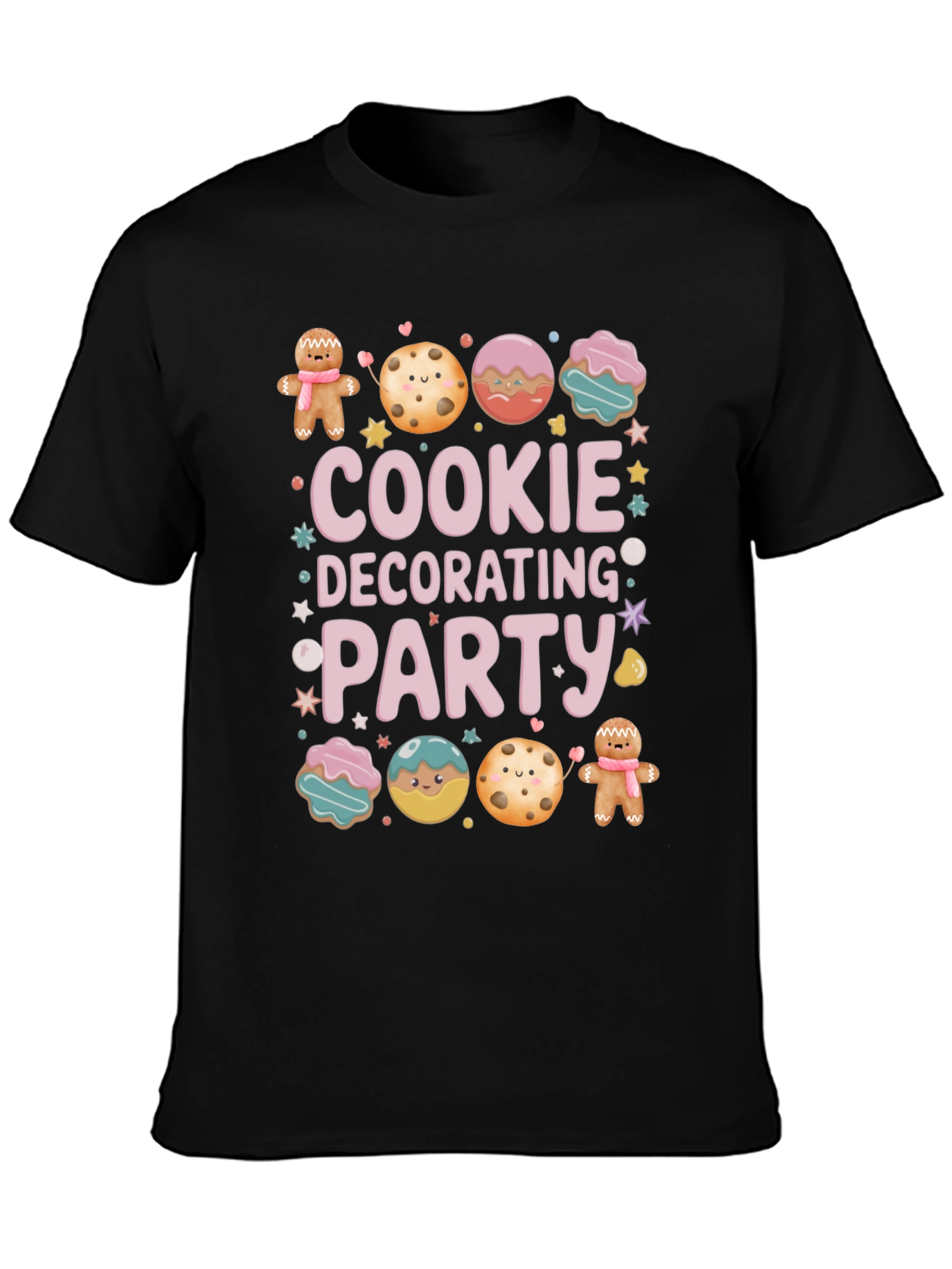 Black Cookie Decorating Party T-Shirt view 3