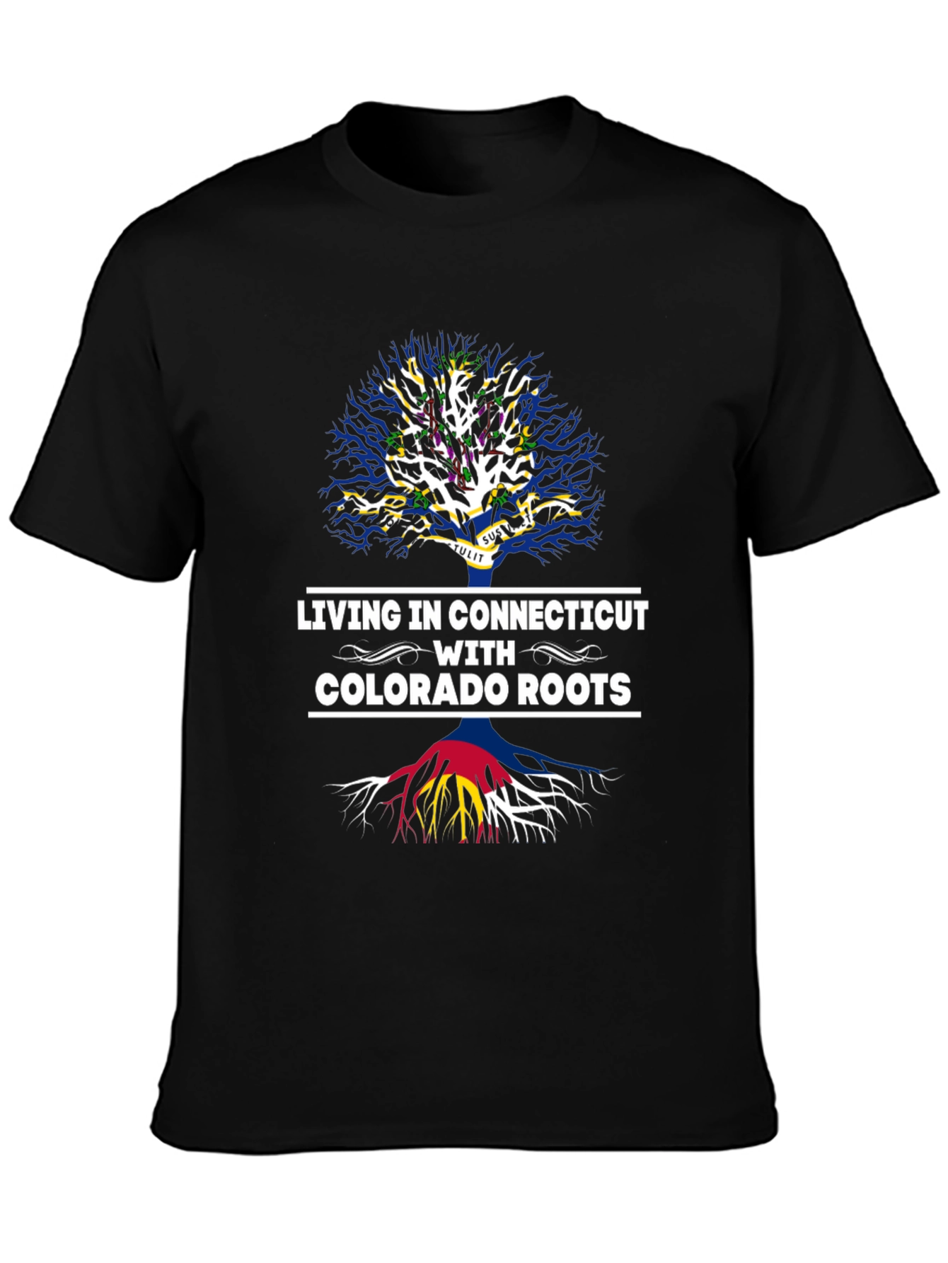 Black Connecticut Living Colorado Roots T-Shirt view 3