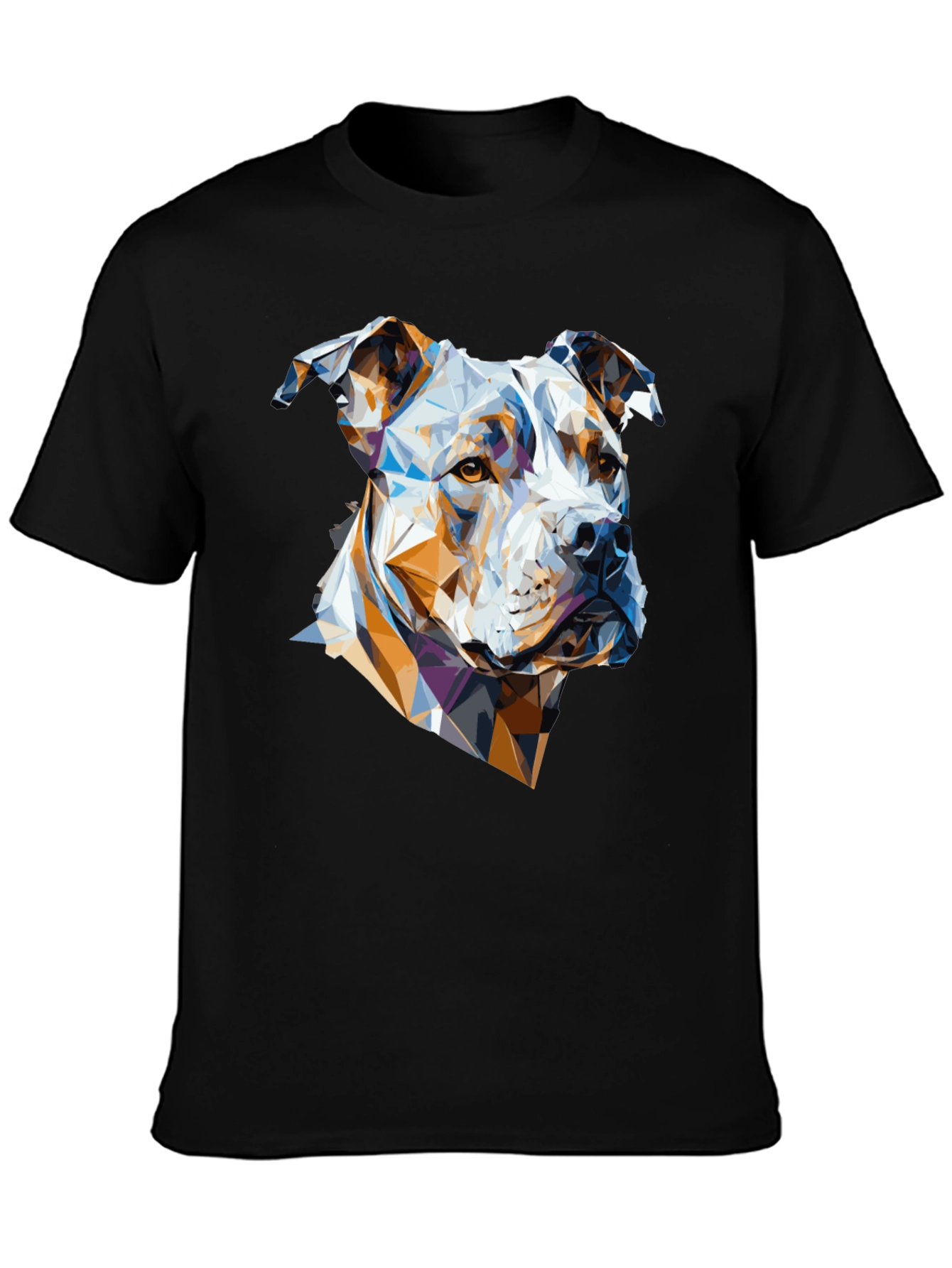 Black Geometric Dog Graphic Tee - Modern Canine Art view 3