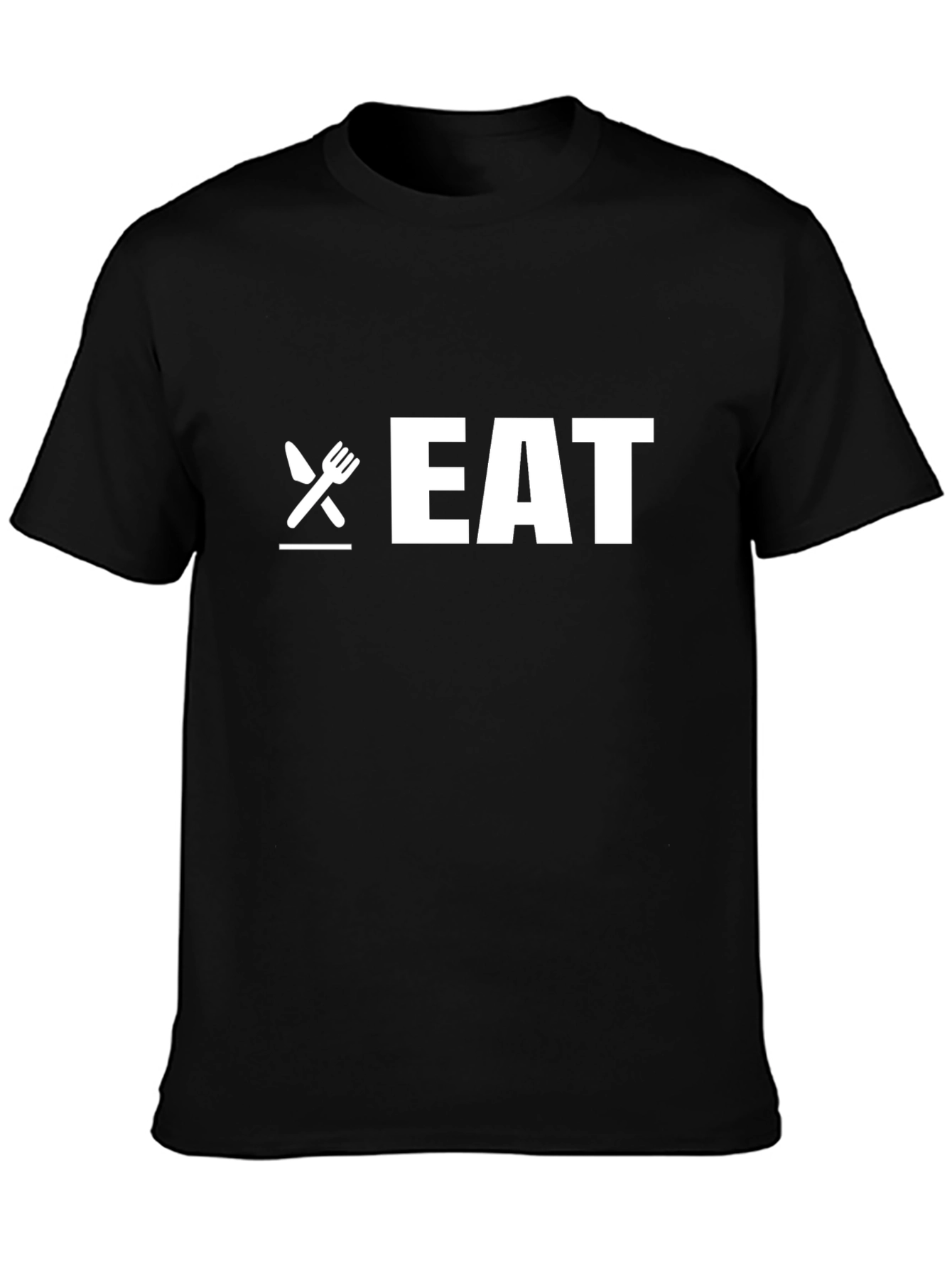 Black Eat Graphic Tee - Black Unisex T-Shirt view 3