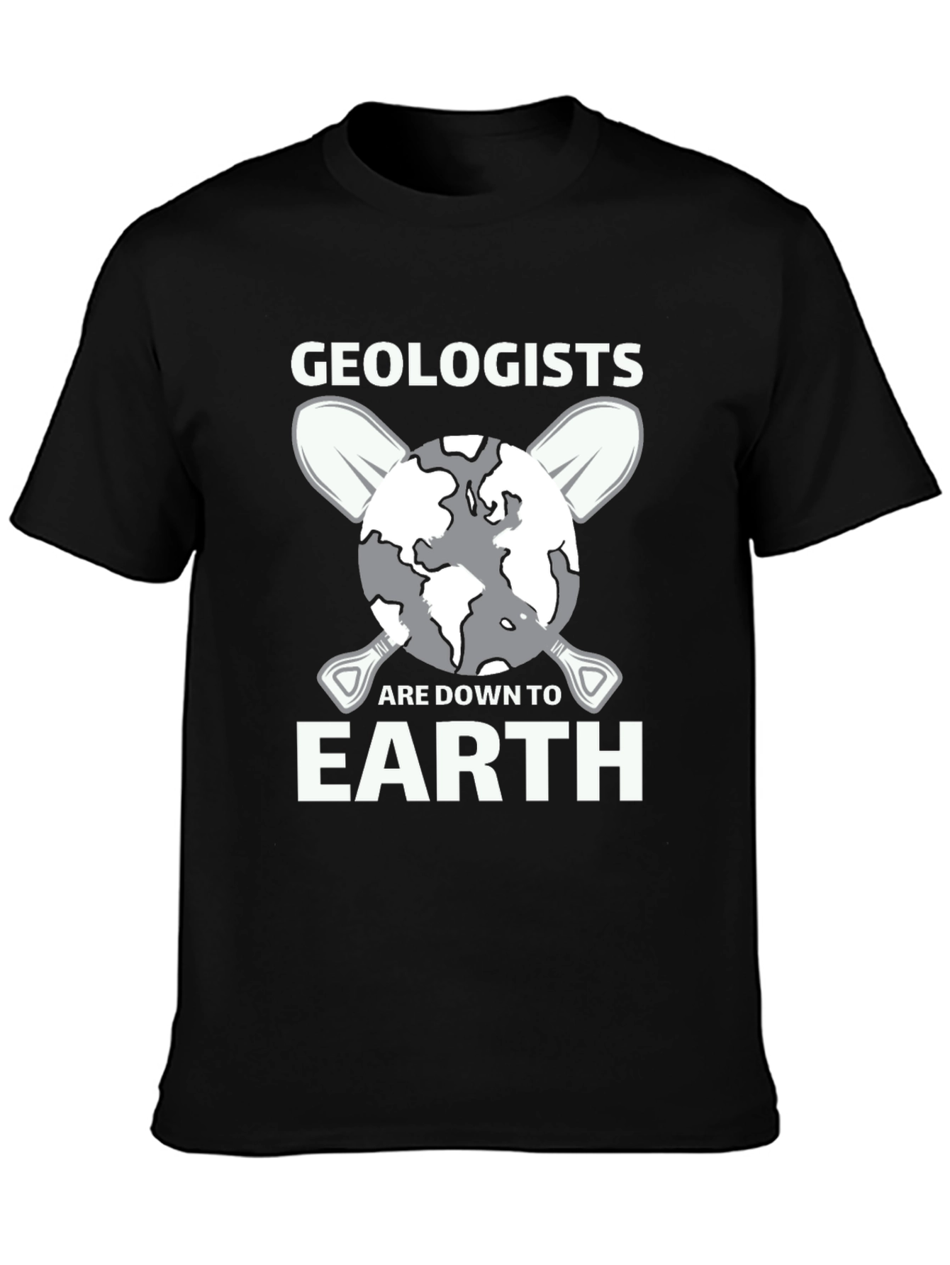Black Geologist Down to Earth Graphic T-Shirt view 3
