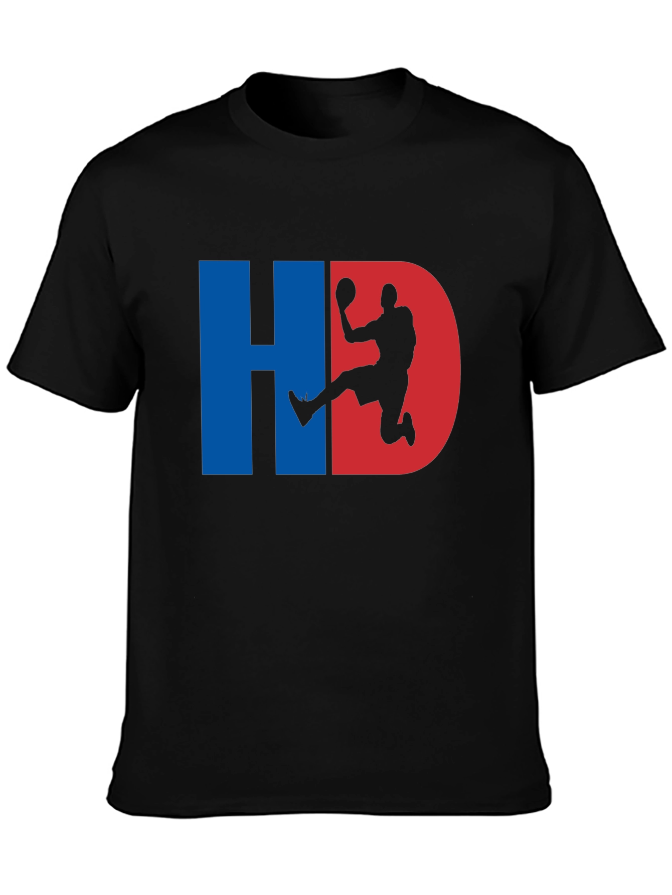 Black HD Basketball Graphic Tee - Black view 3