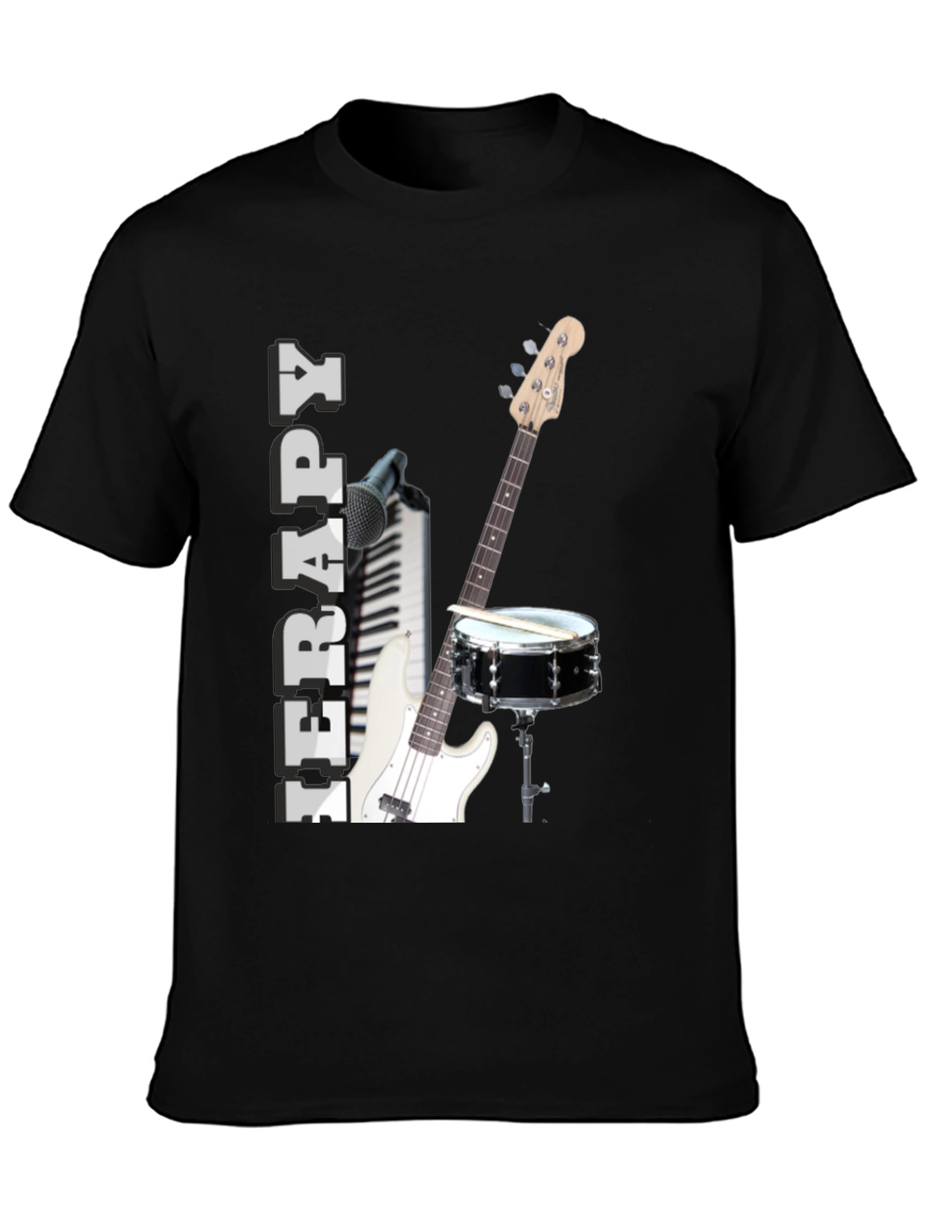 Music Therapy T-Shirt - Instruments & Inspirational Design - 3