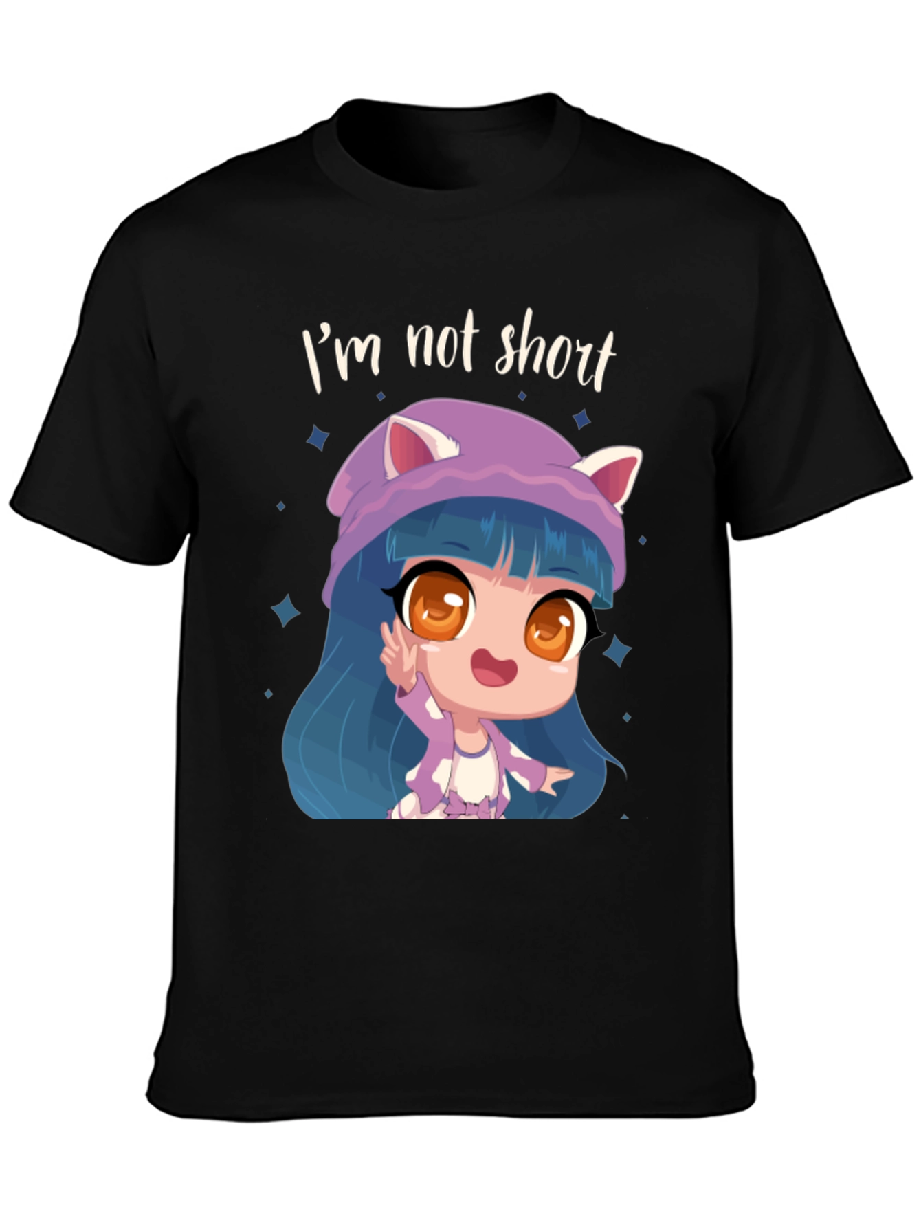 Black I'm Not Short T-Shirt view 3