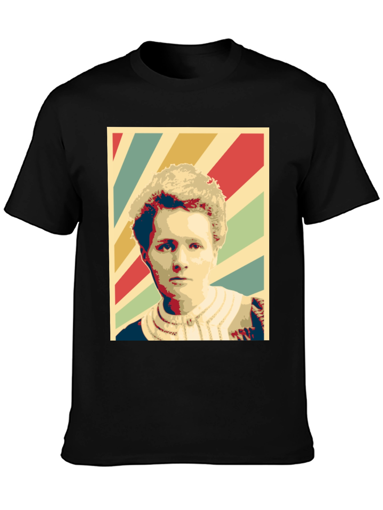 Black Retro Portrait Graphic T-Shirt - Unisex Fashion Tee view 3