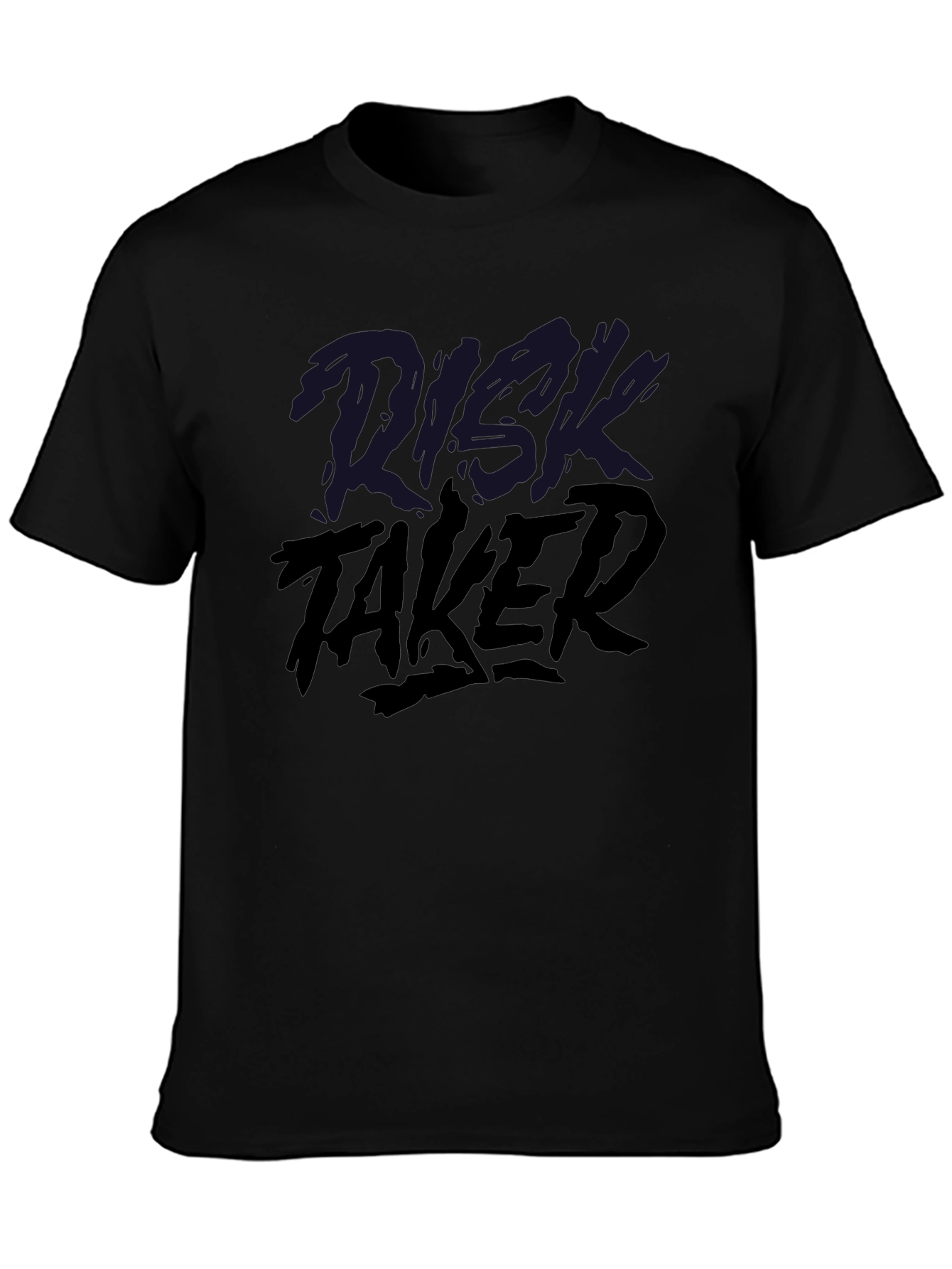 Black Risk Taker Black Graphic Tee view 3