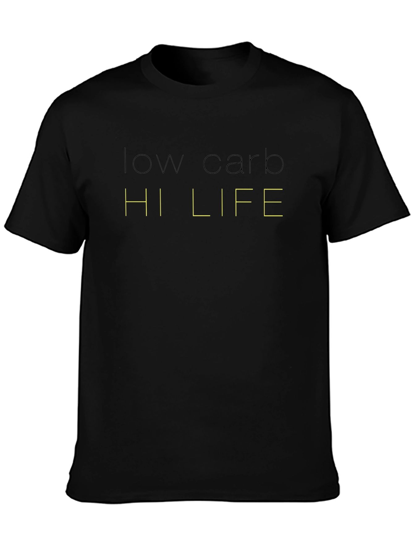 Black Low Carb Hi Life T-Shirt view 3