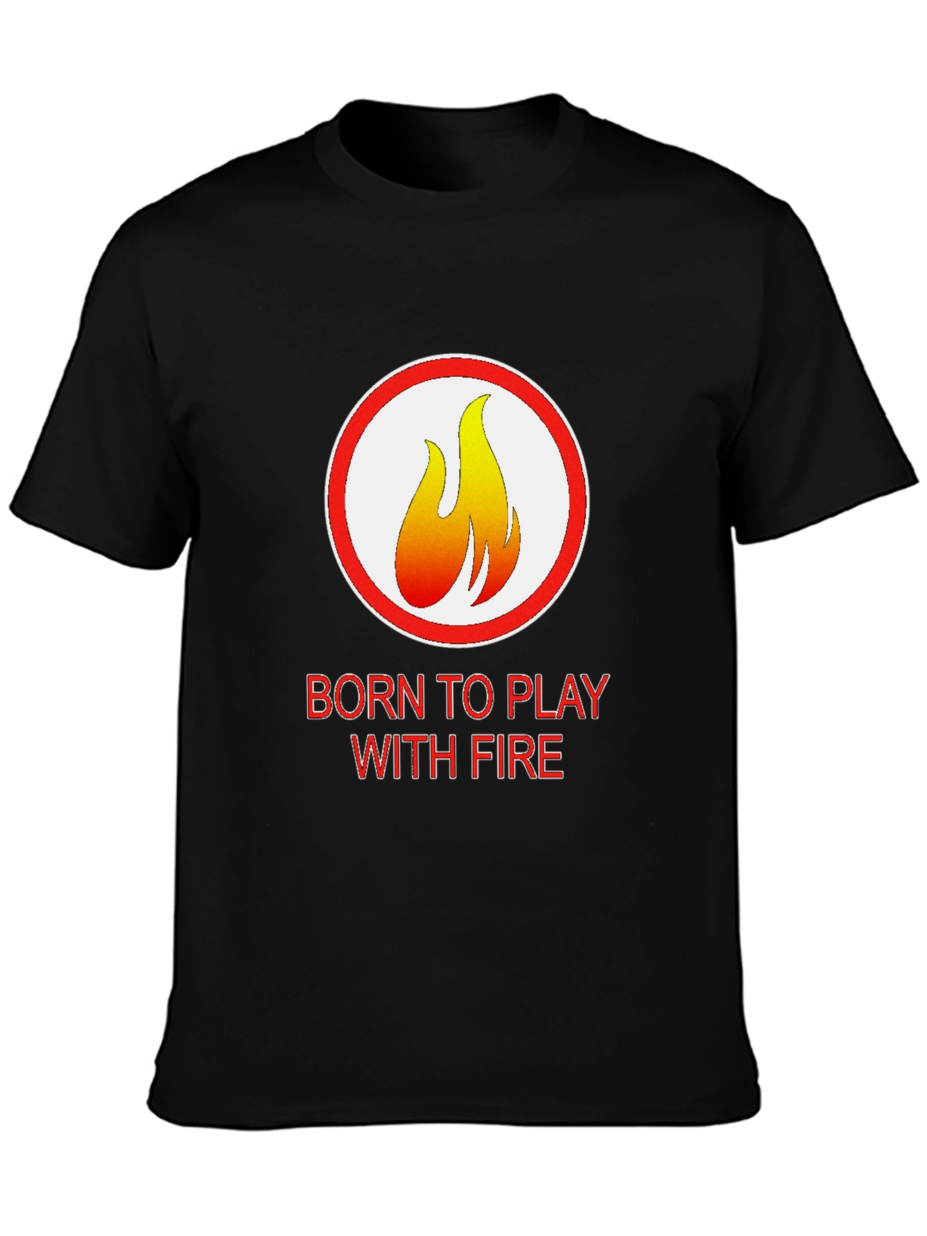 Black Born to Play With Fire Graphic Tee view 3