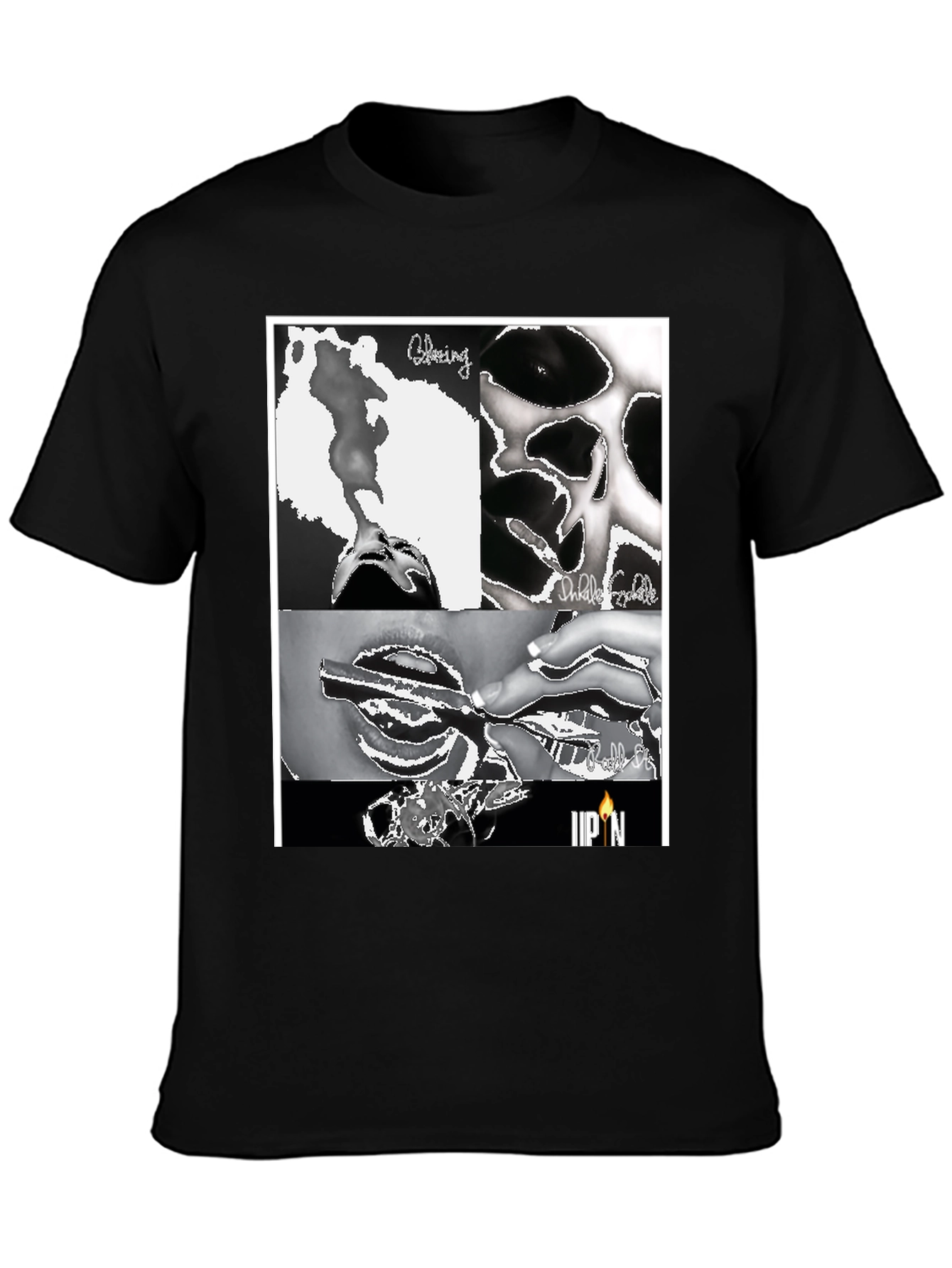 Black Blazing Graphic Tee - Street Style view 3