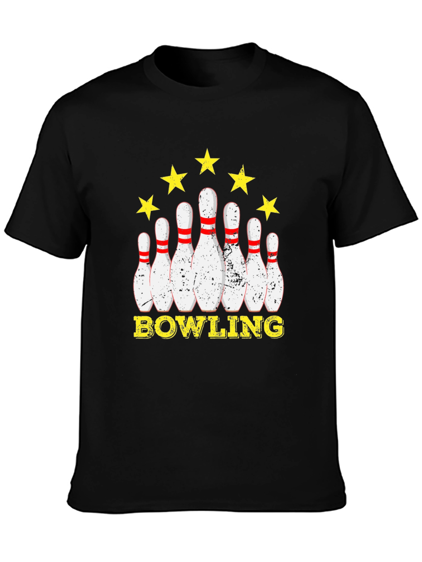 Black Bowling Star Graphic T-Shirt view 3