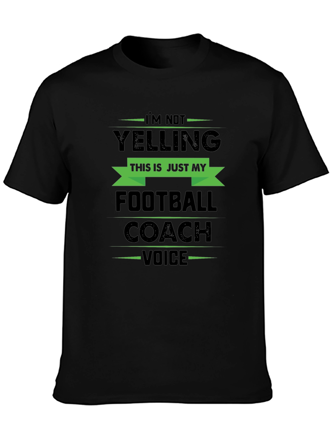Black Football Coach Voice Graphic T-Shirt view 3