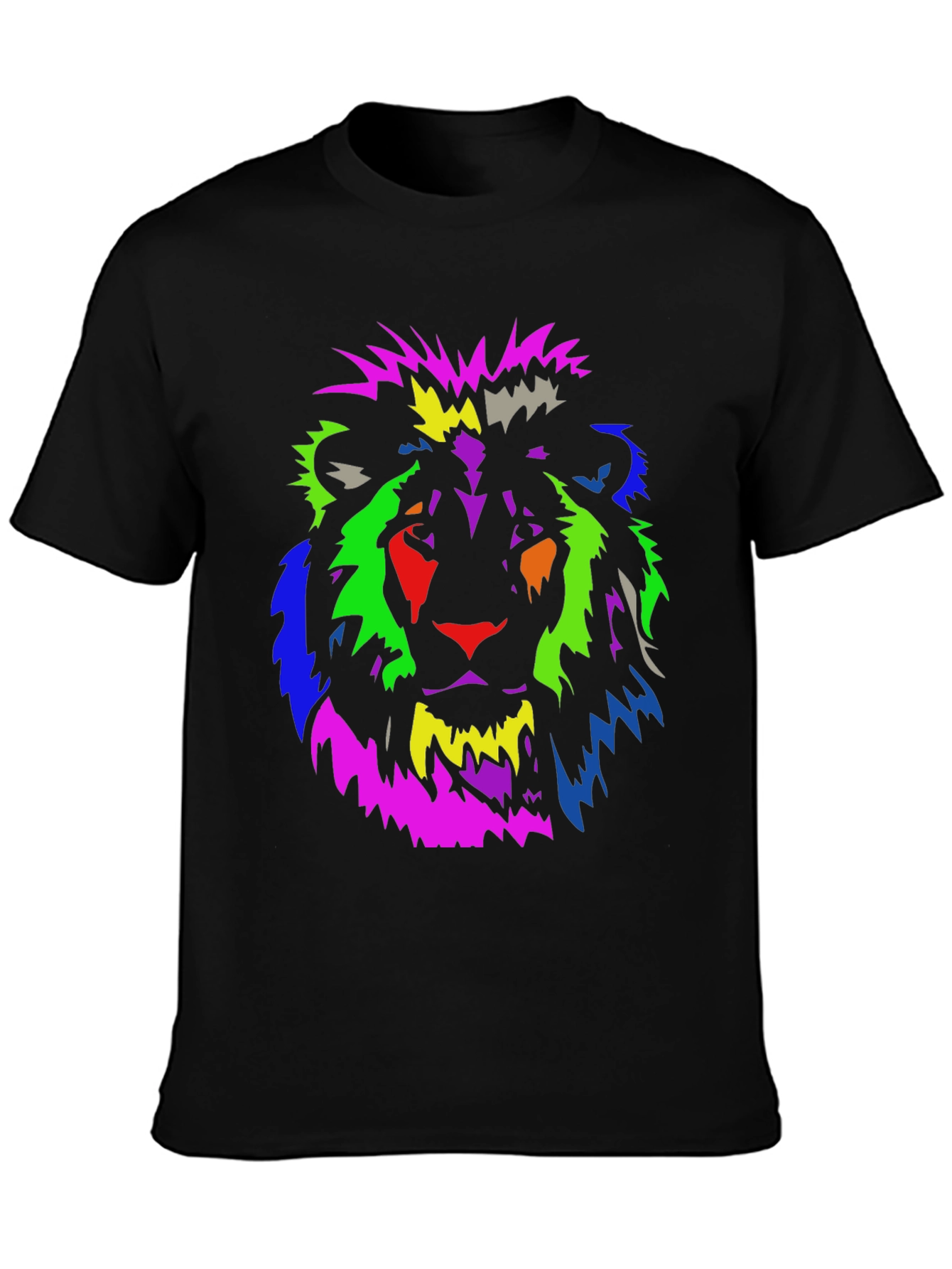 Black Lion Graphic Tee - Bold & Vibrant Design view 3