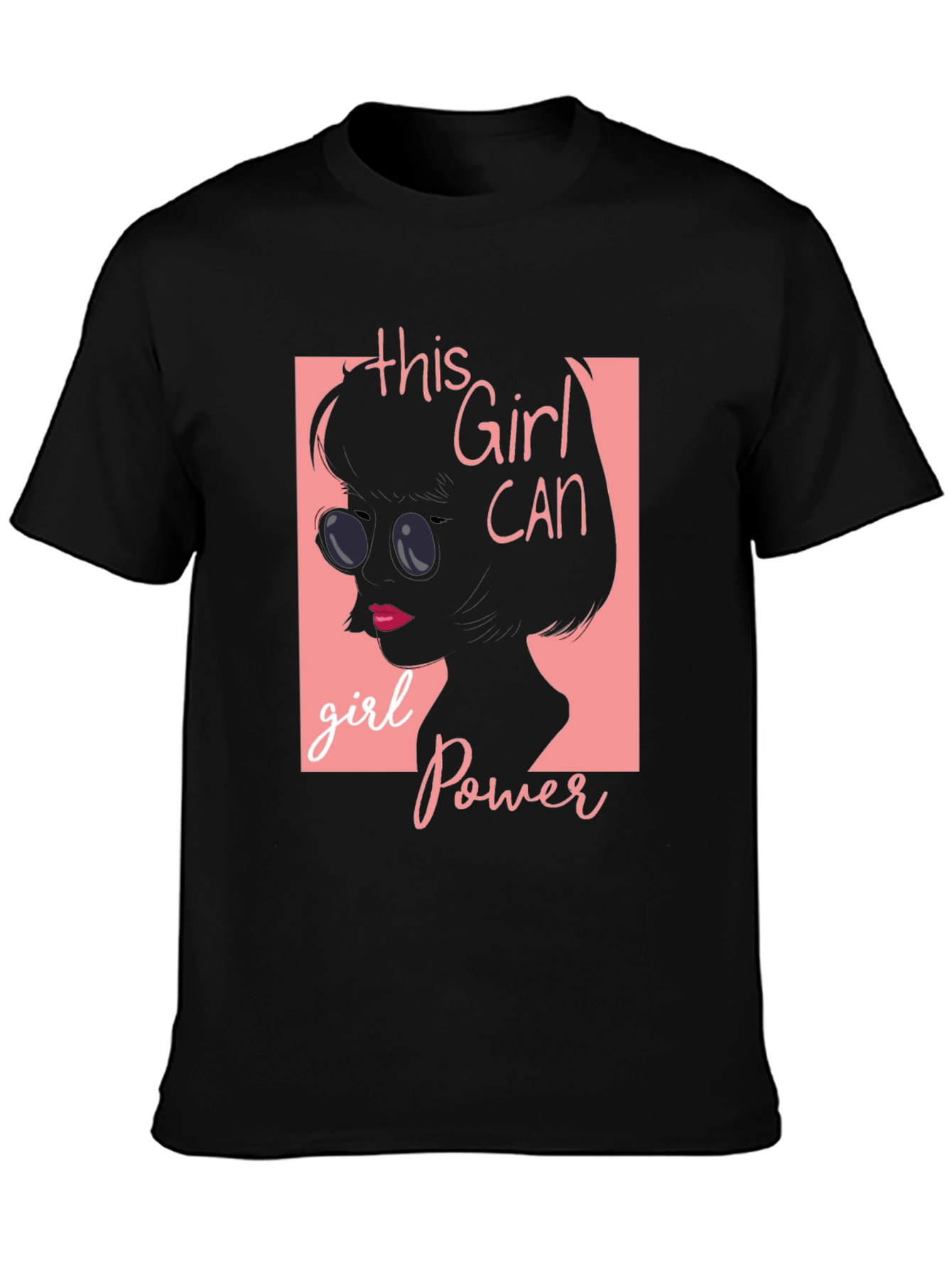 Black Girl Power Graphic Tee - This Girl Can T-Shirt view 3