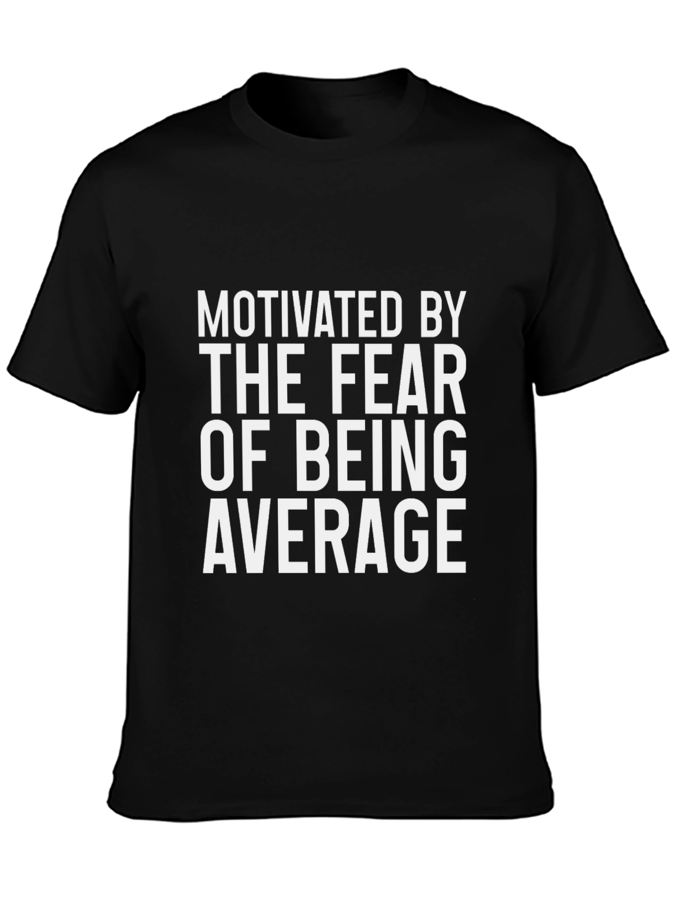 Black Motivated By Fear T-Shirt - Black Graphic Tee view 3