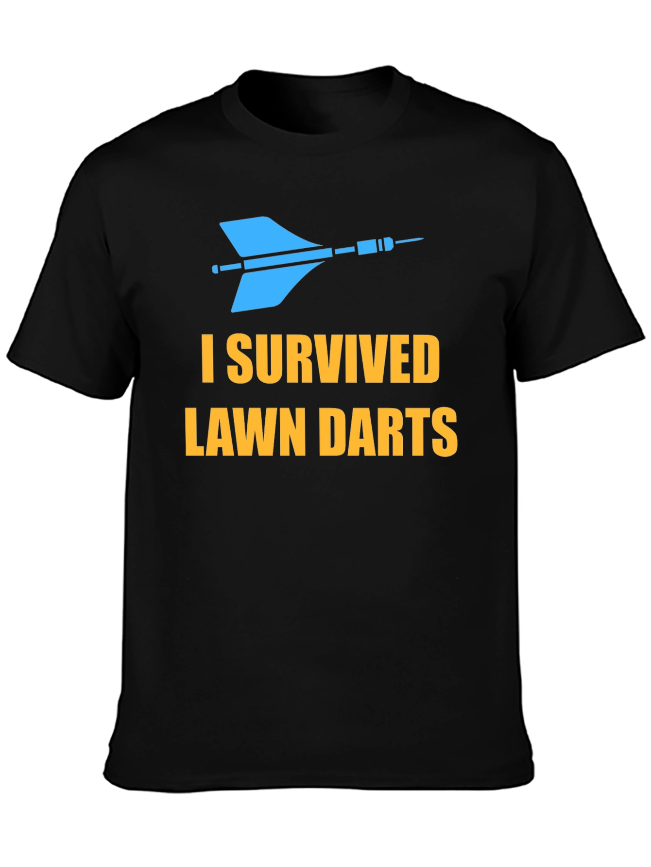 Black I Survived Lawn Darts Graphic Tee view 3