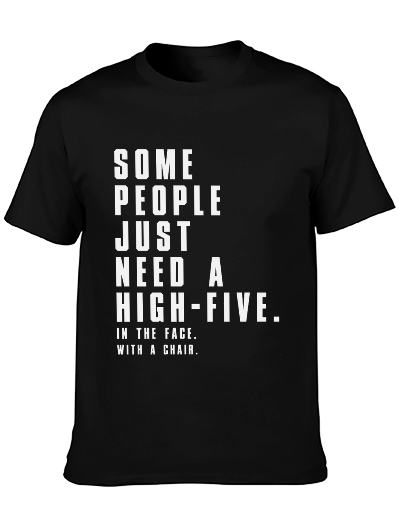 Black Sarcastic High-Five Graphic Tee view 3